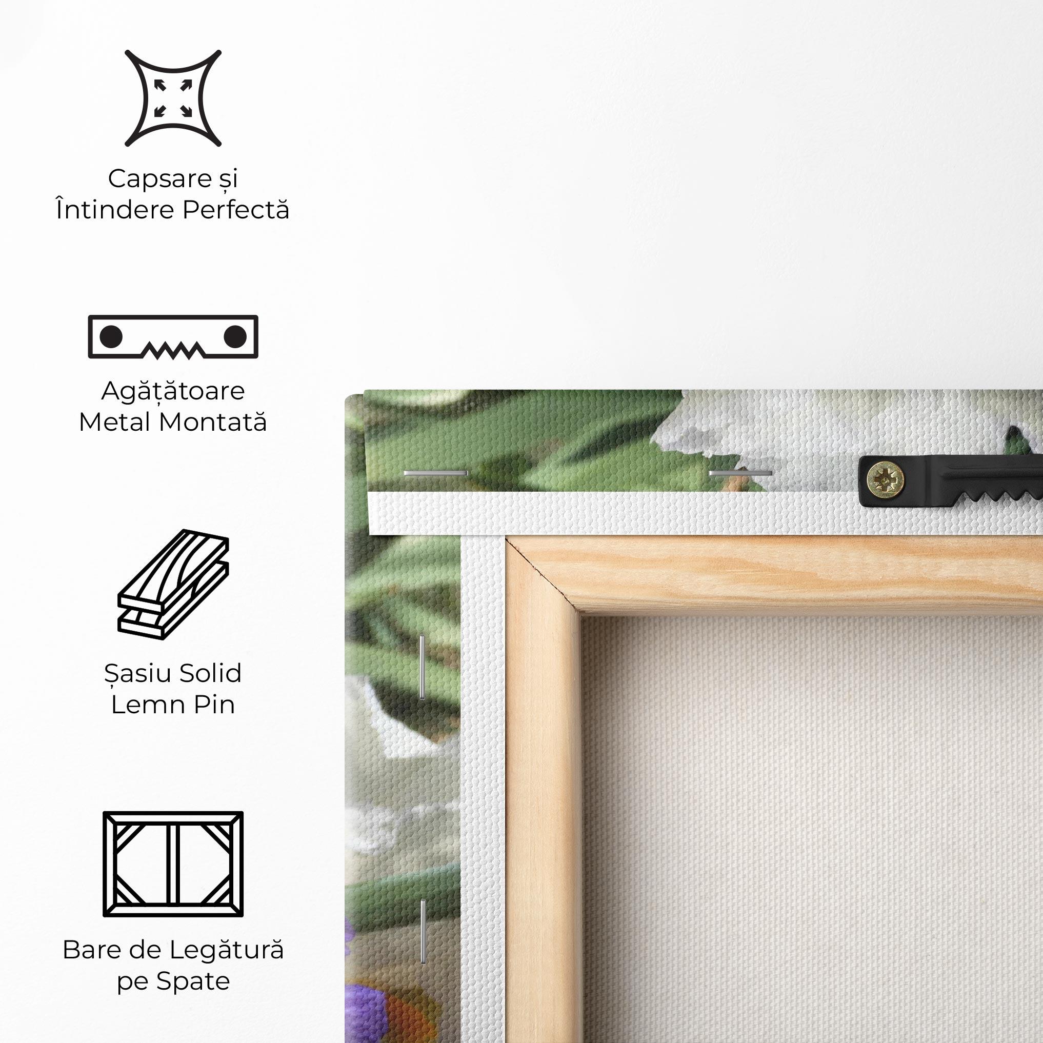 Tablou Canvas Garden White Purple Irirs mockup 5