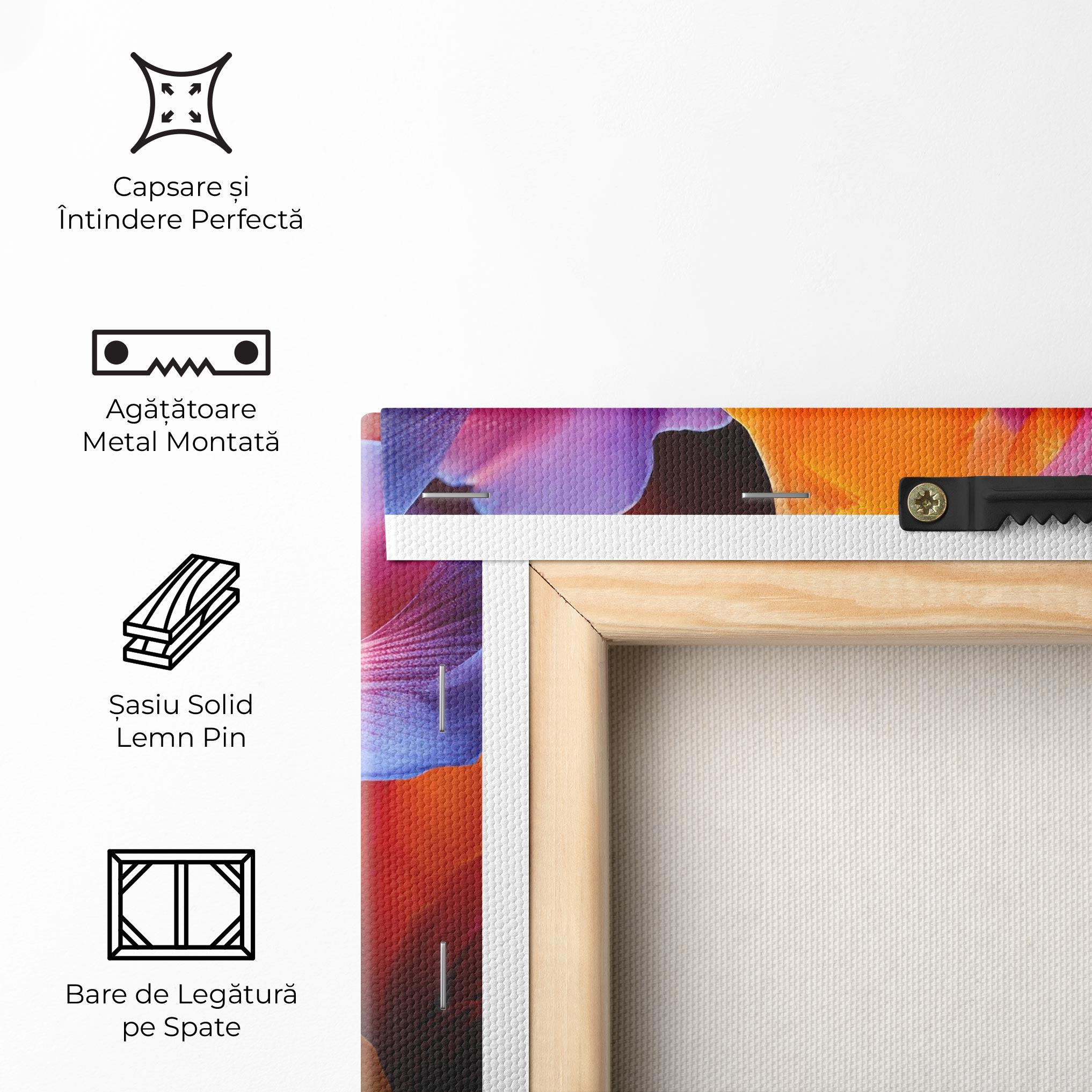 Tablou Canvas Orange Purple Iris mockup 5