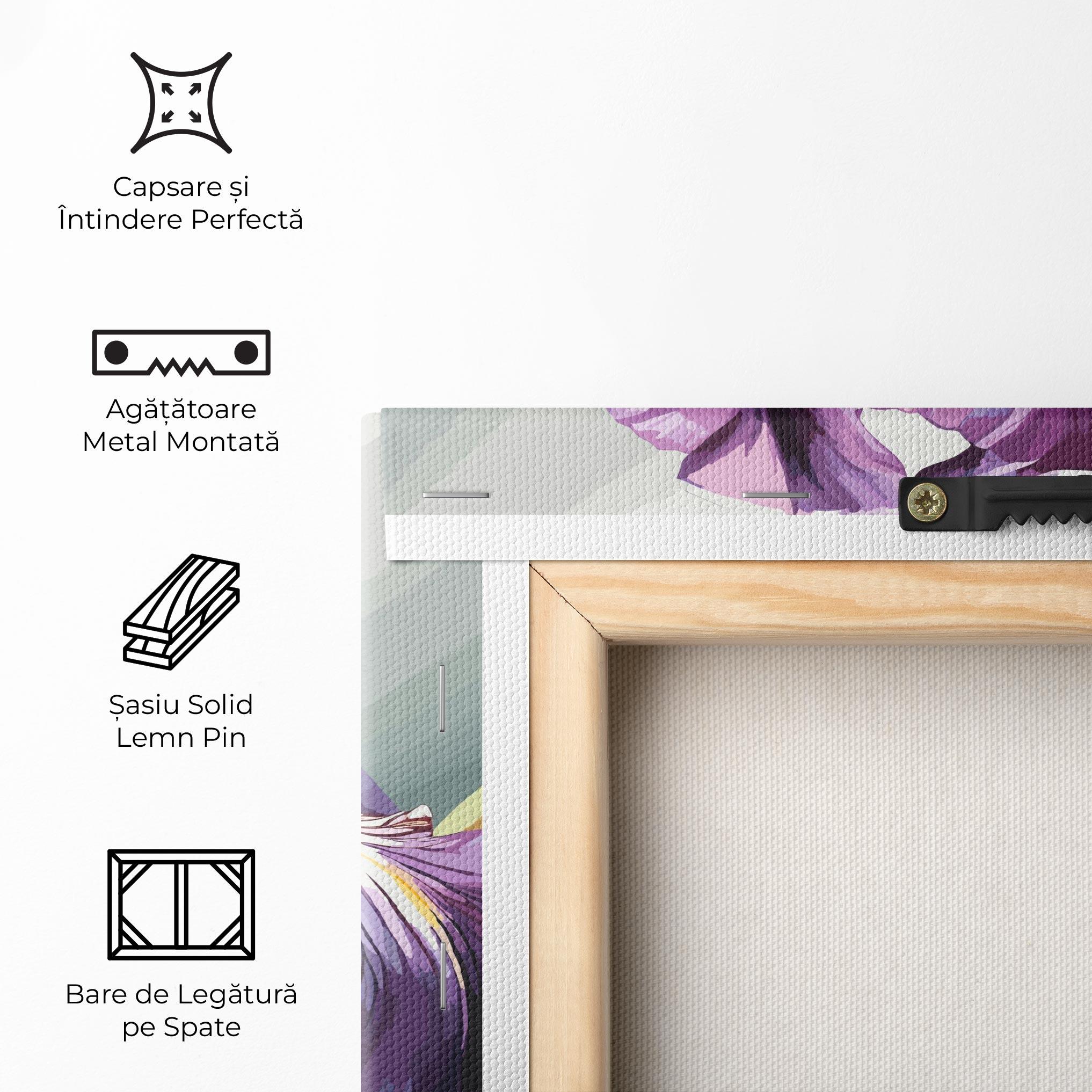 Tablou Canvas Purple Blue Iris mockup 5