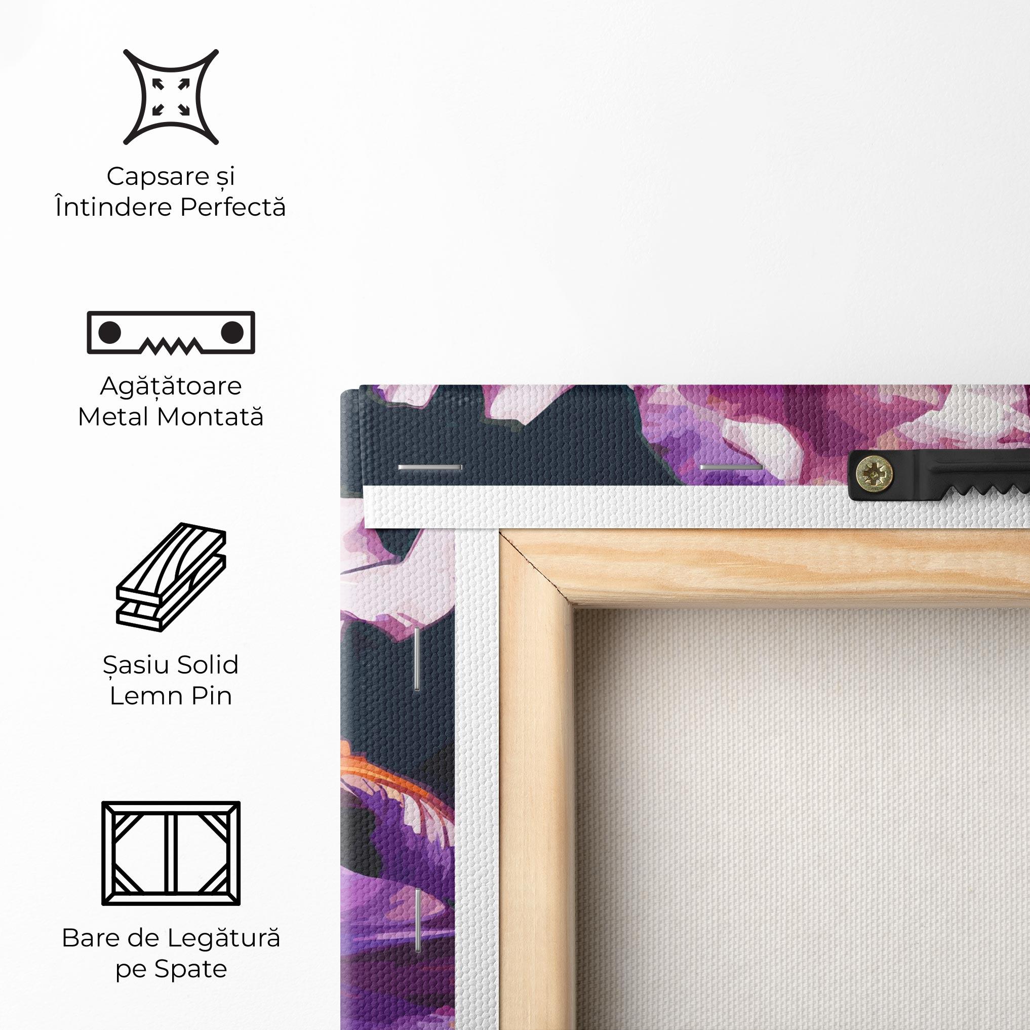 Tablou Canvas Purple Orange Iris Art mockup 5