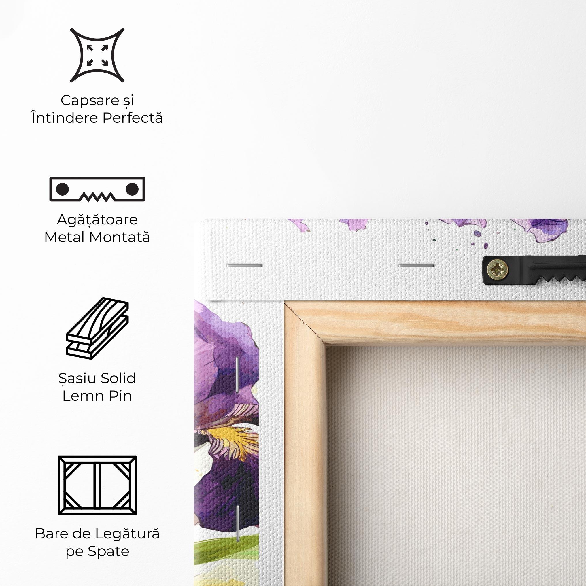 Tablou Canvas Watercolor Purple Iris mockup 5