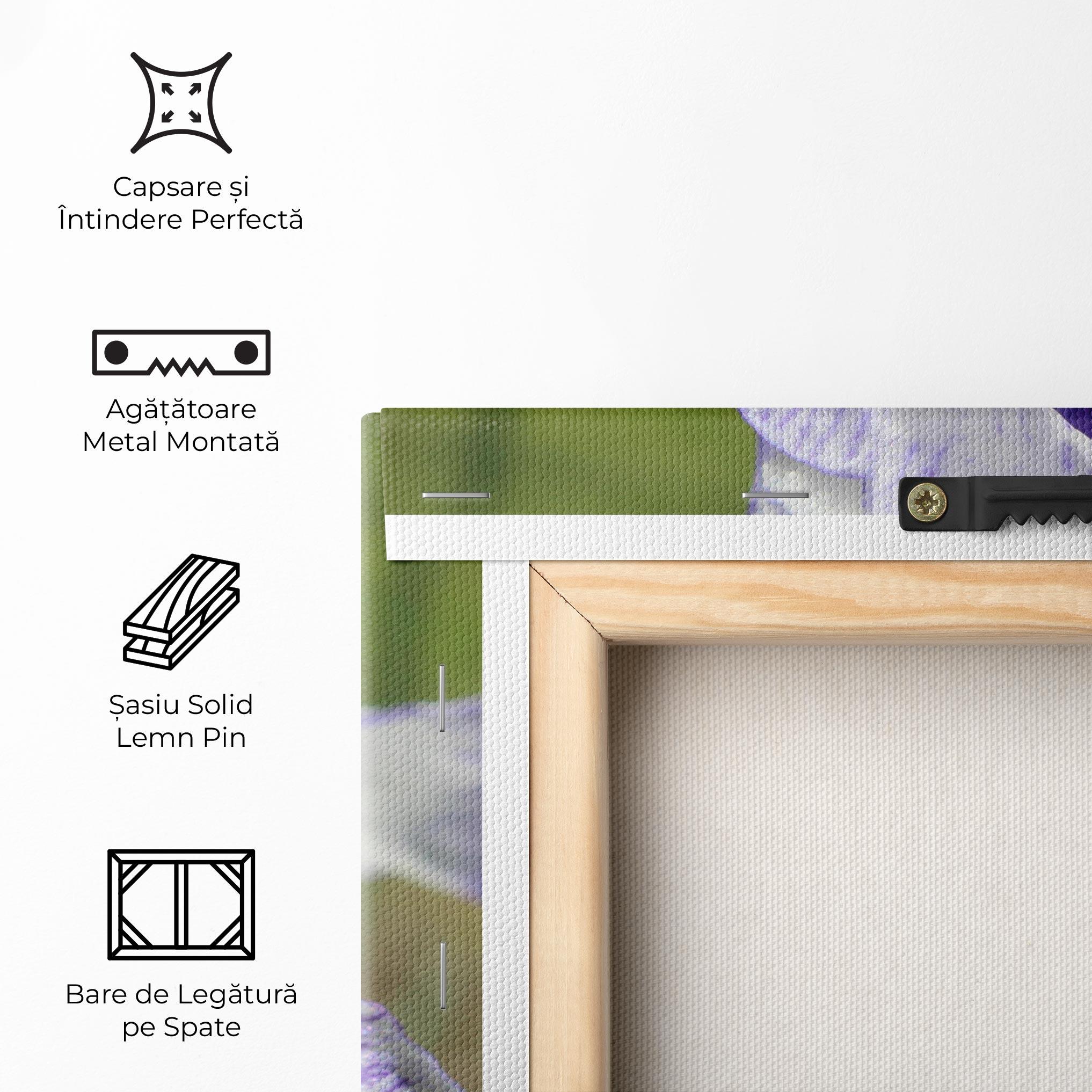 Tablou Canvas White Purple Iris mockup 5