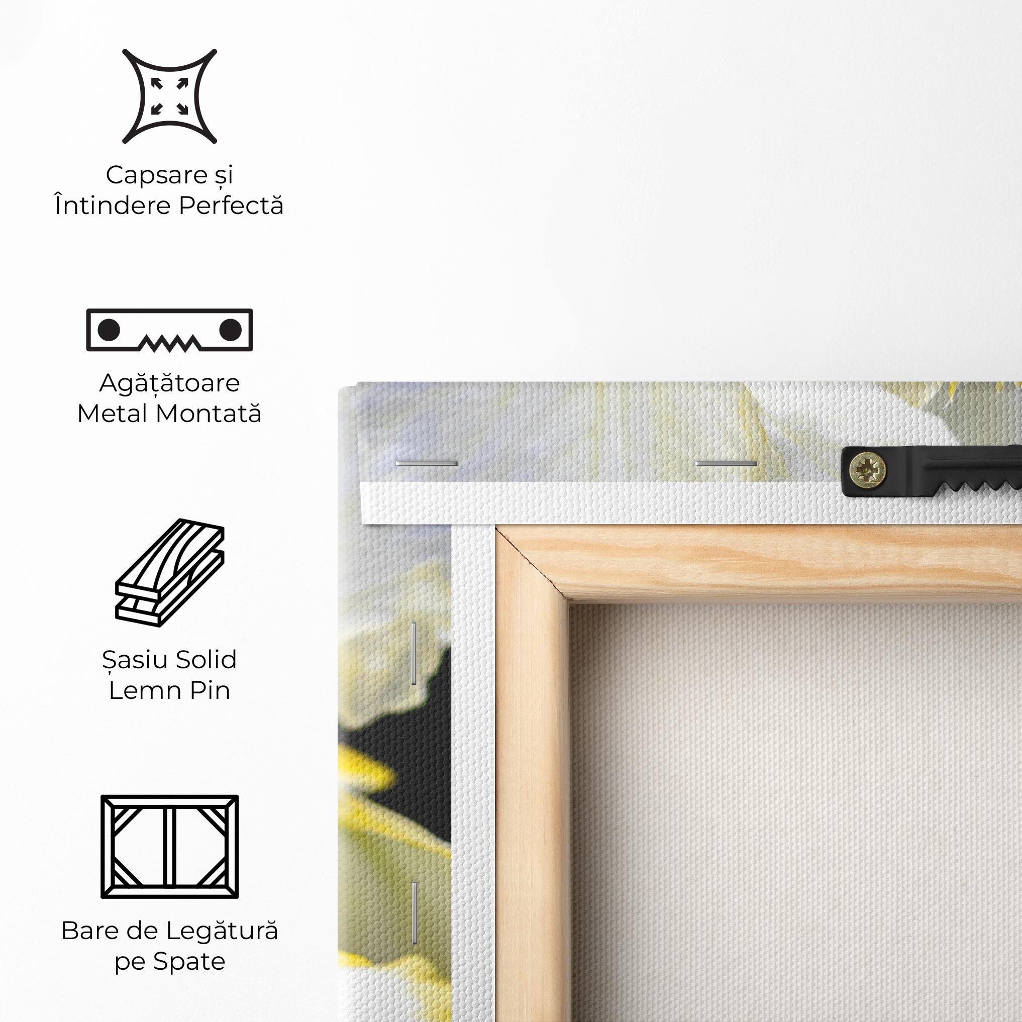 Tablou Canvas White Yellow Iris mockup 5