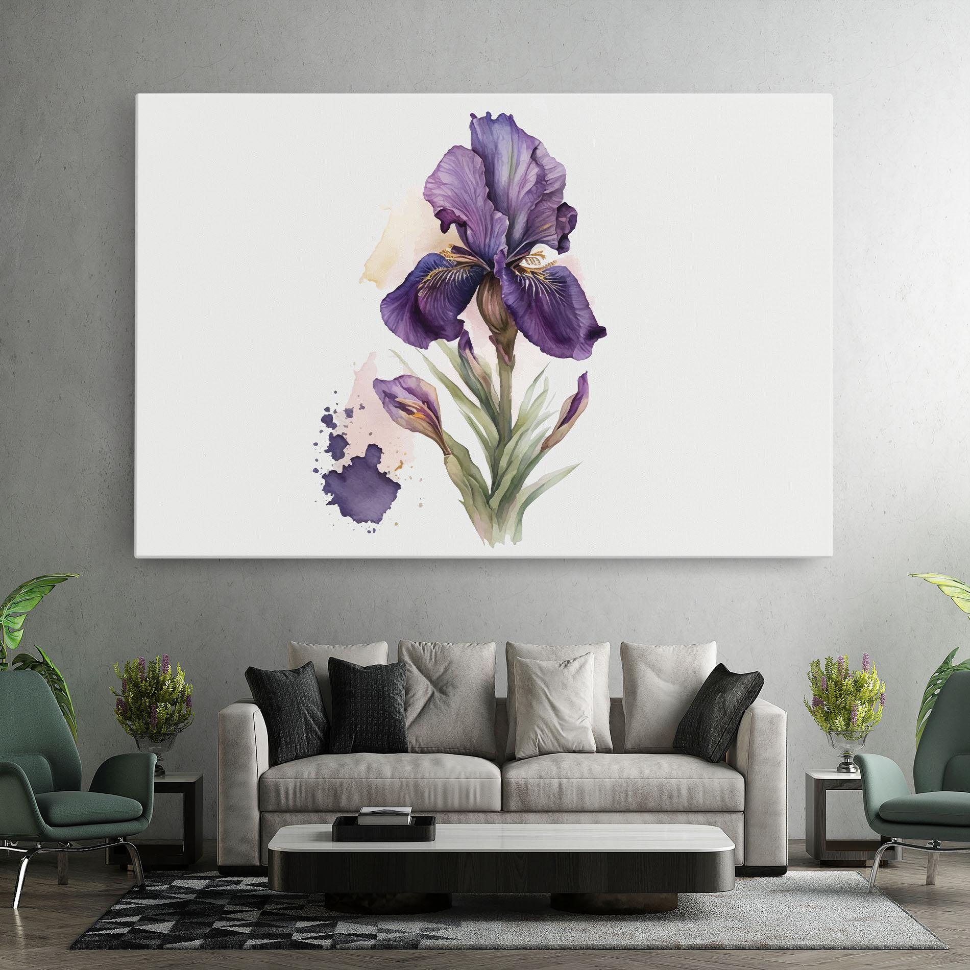 Tablou Canvas Beautiful Purple Iris mockup 7