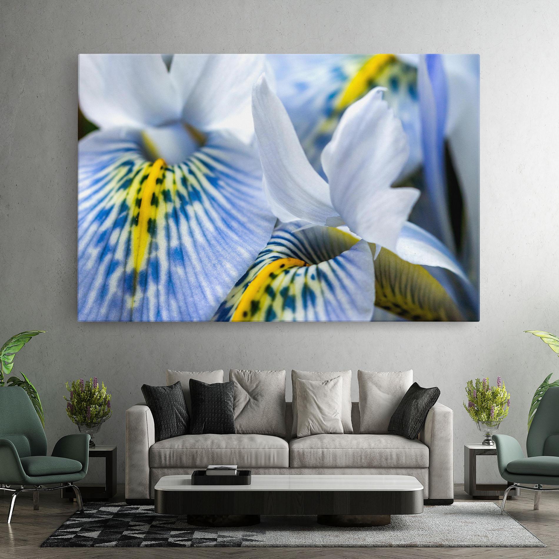 Tablou Canvas Blue Yellow Iris mockup 7