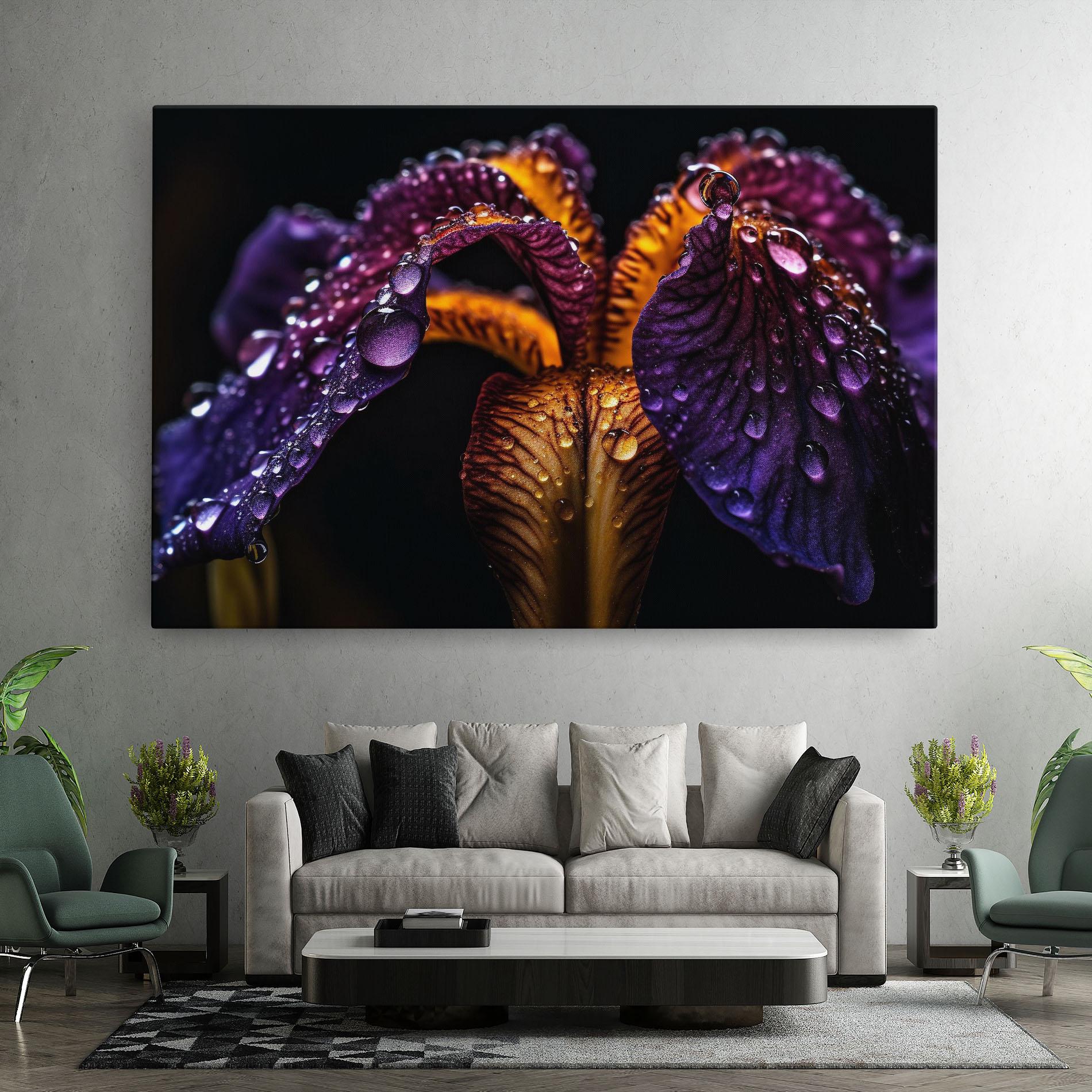 Tablou Canvas Dark Iris After Rain mockup 7