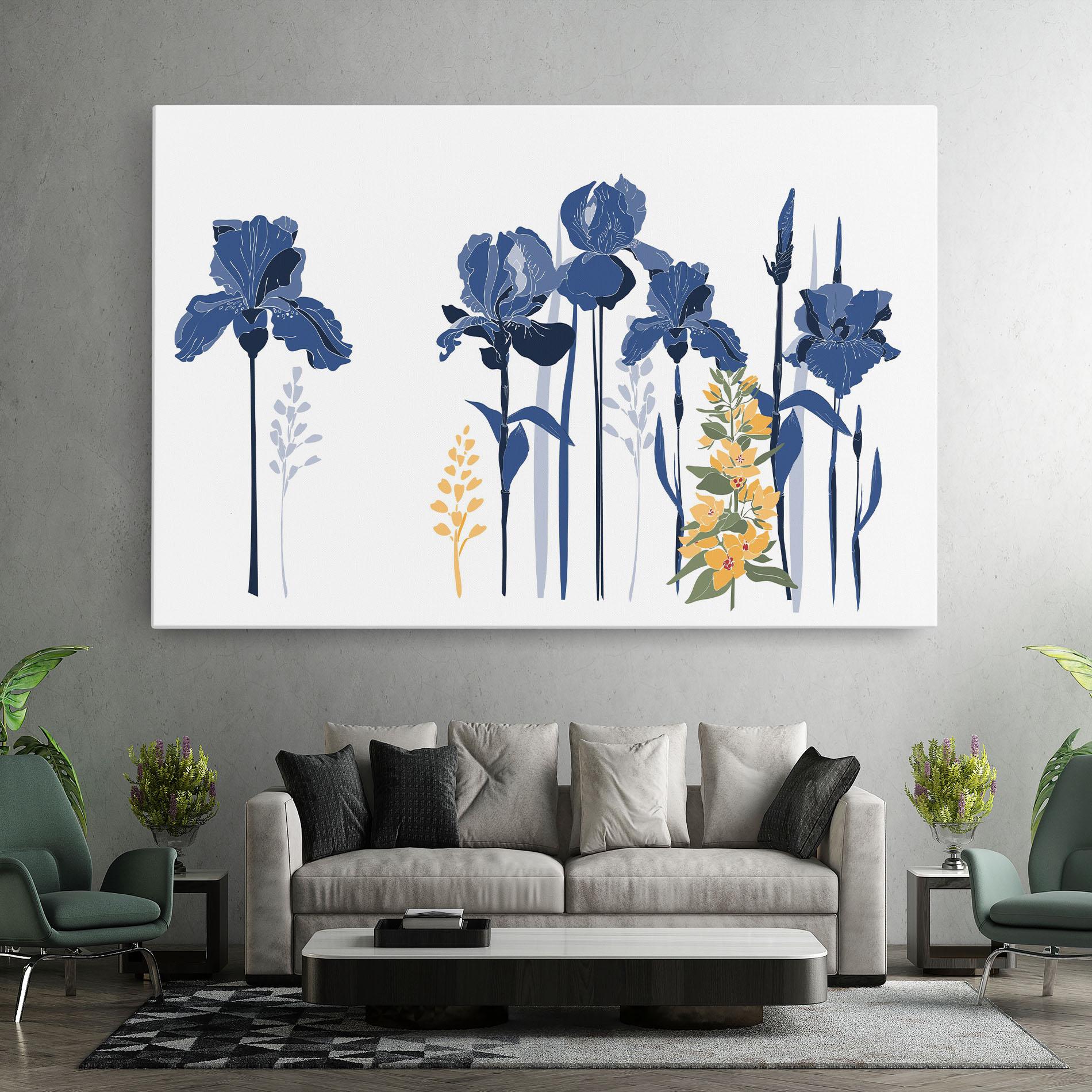 Tablou Canvas Iris Blue Art mockup 7