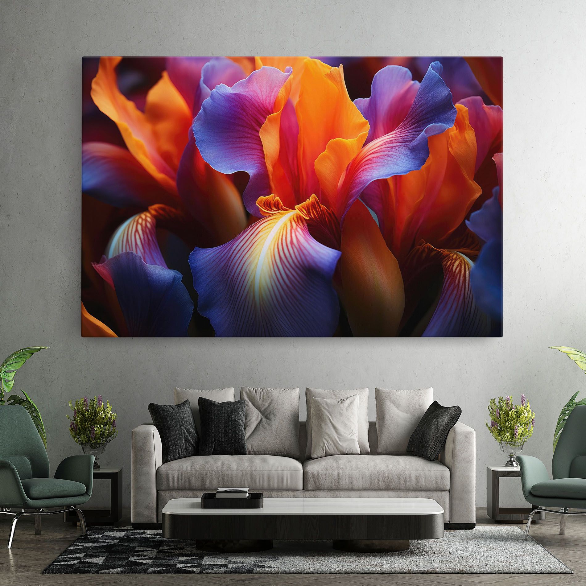 Orange Purple Iris mockup 7
