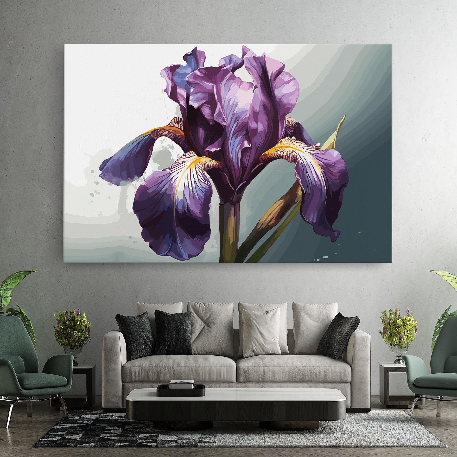 Tablou Canvas Purple Blue Iris mockup 7