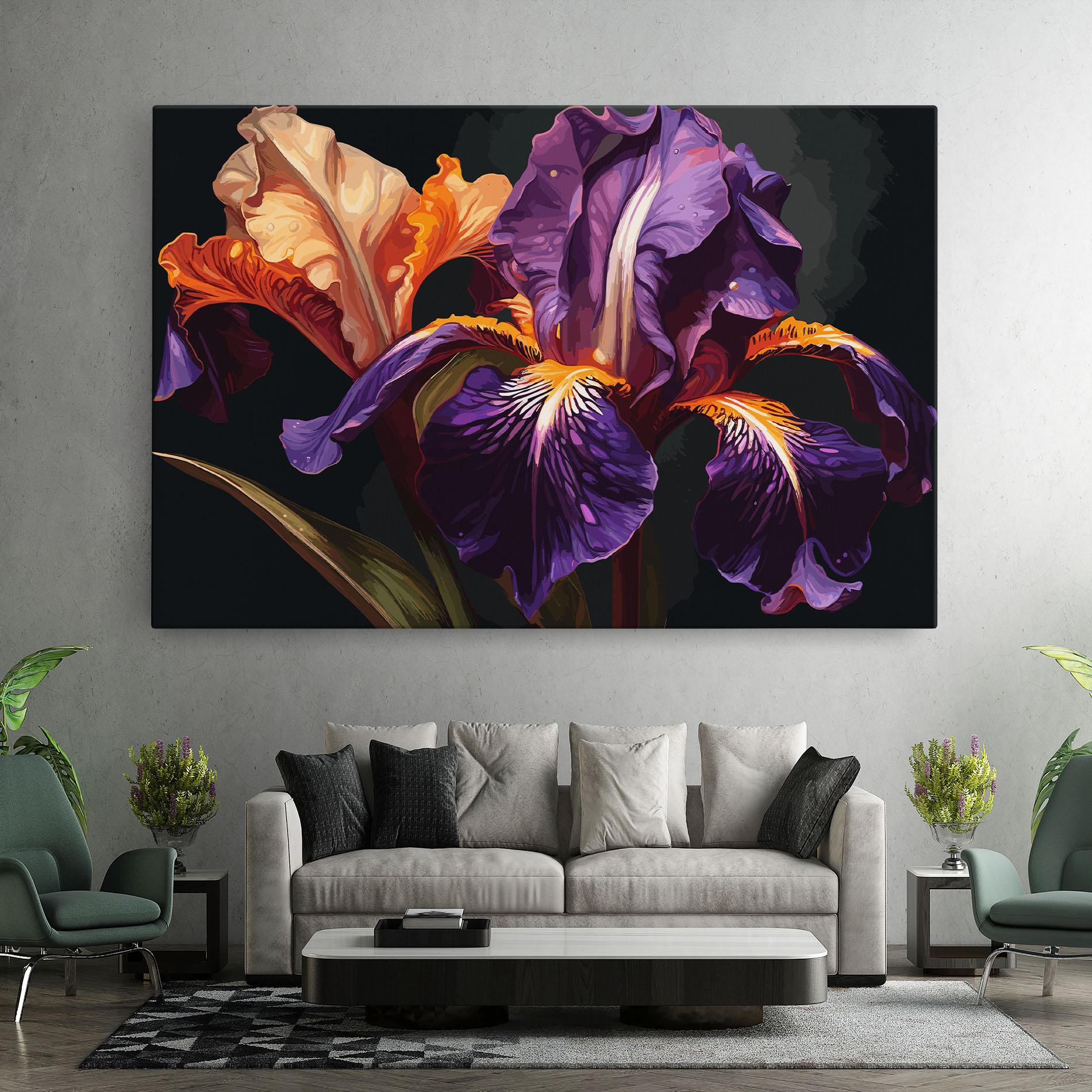Tablou Canvas Purple Orange Iris mockup 7