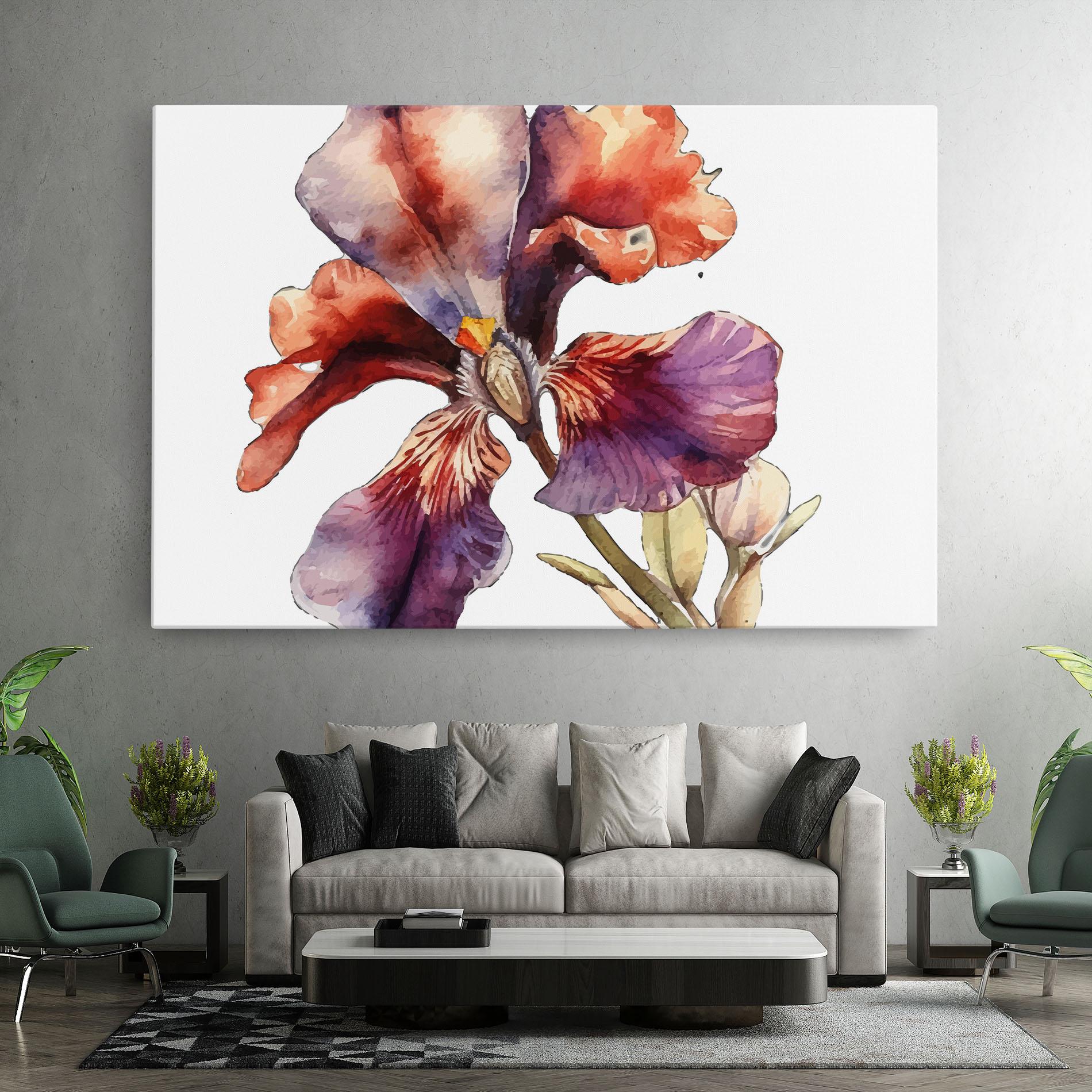 Tablou Canvas Watercolor Iris mockup 7