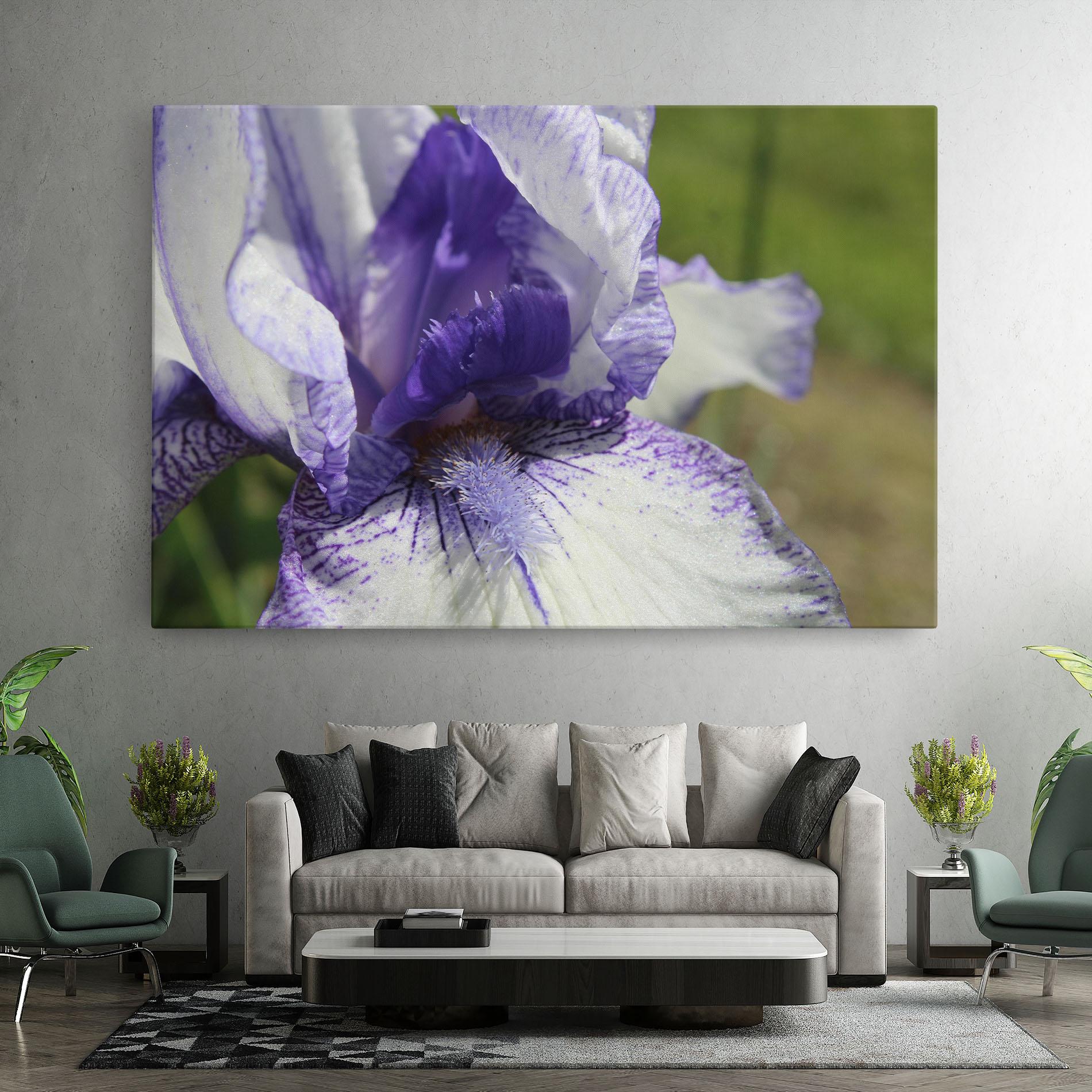 Tablou Canvas White Purple Iris mockup 7