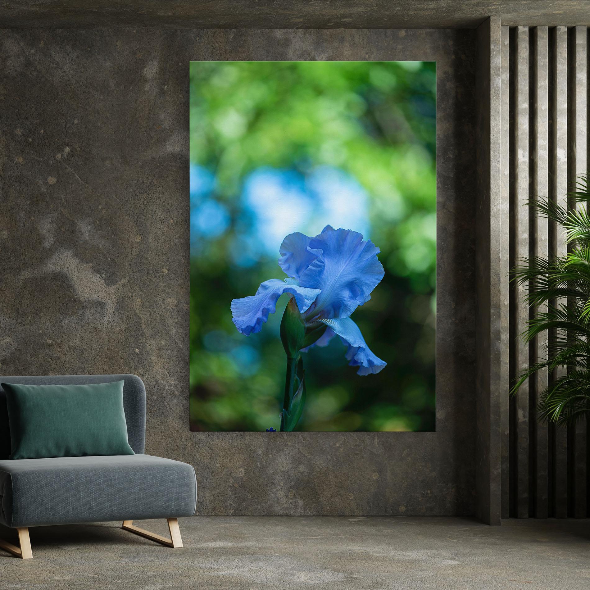 Tablou Canvas Blue Iris In The Garden mockup 7