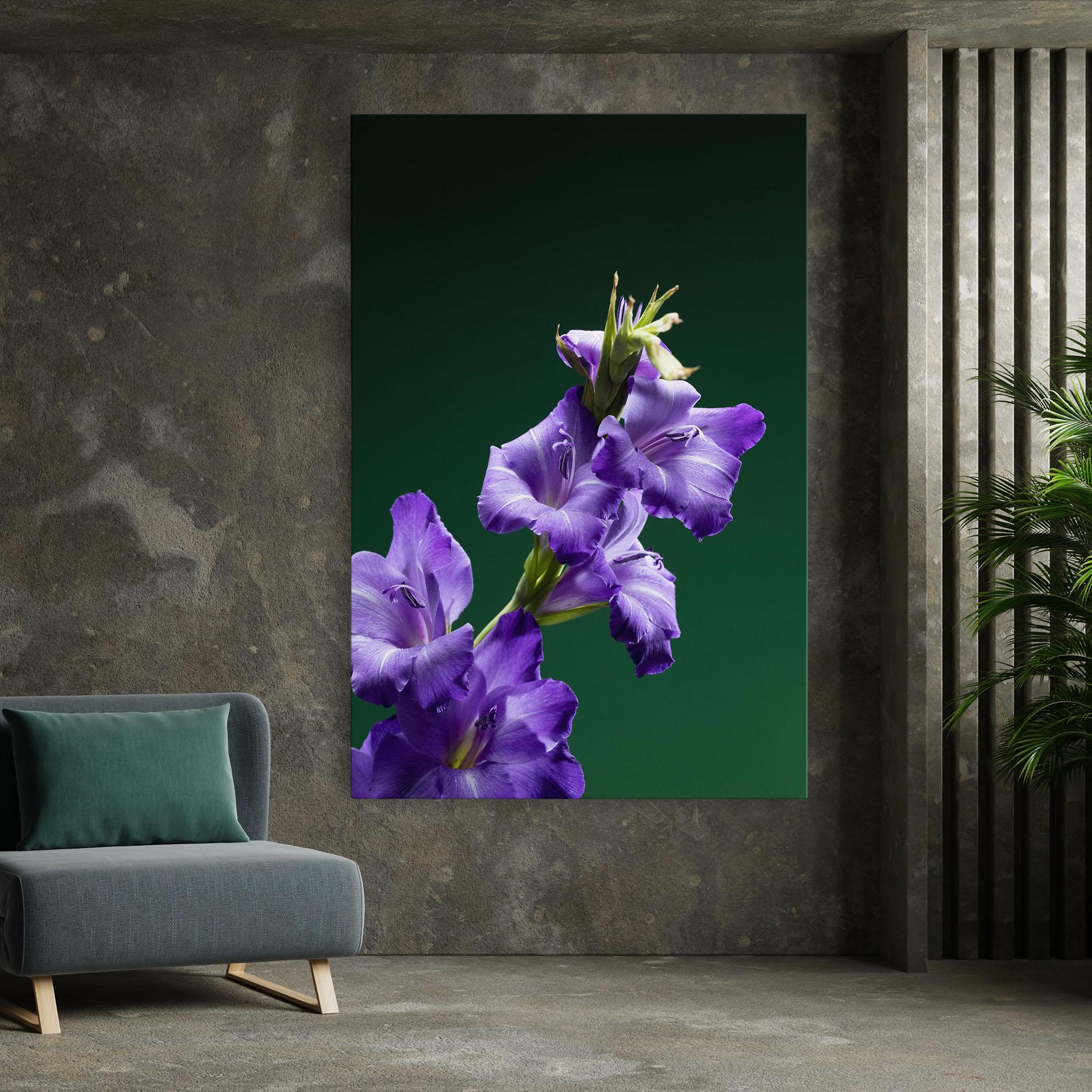 Tablou Canvas Iris On Green mockup 7