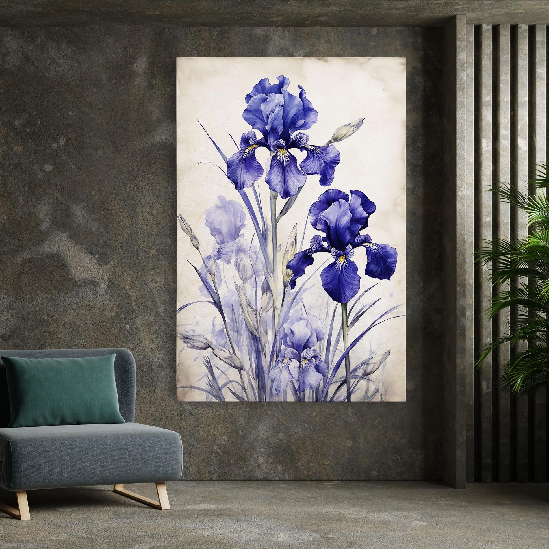 Tablou Canvas Irises Painting mockup 7