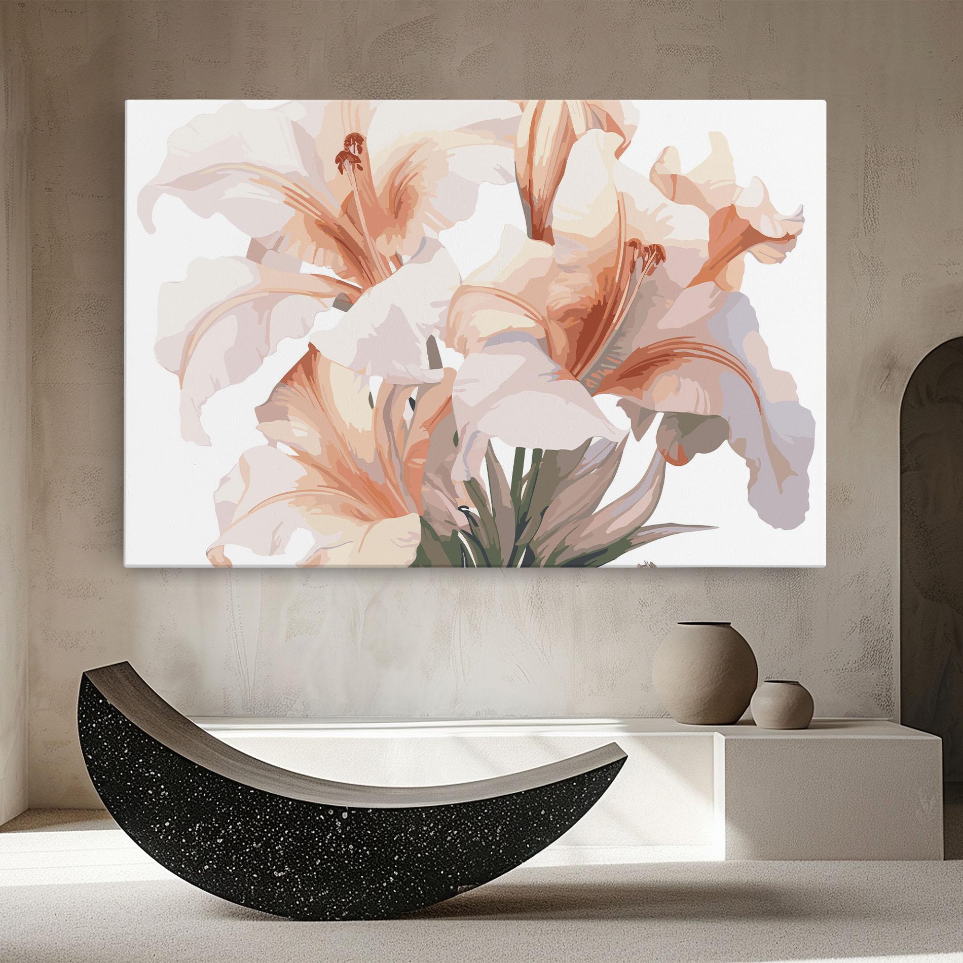 Tablou Canvas Light Orange Iris mockup 8