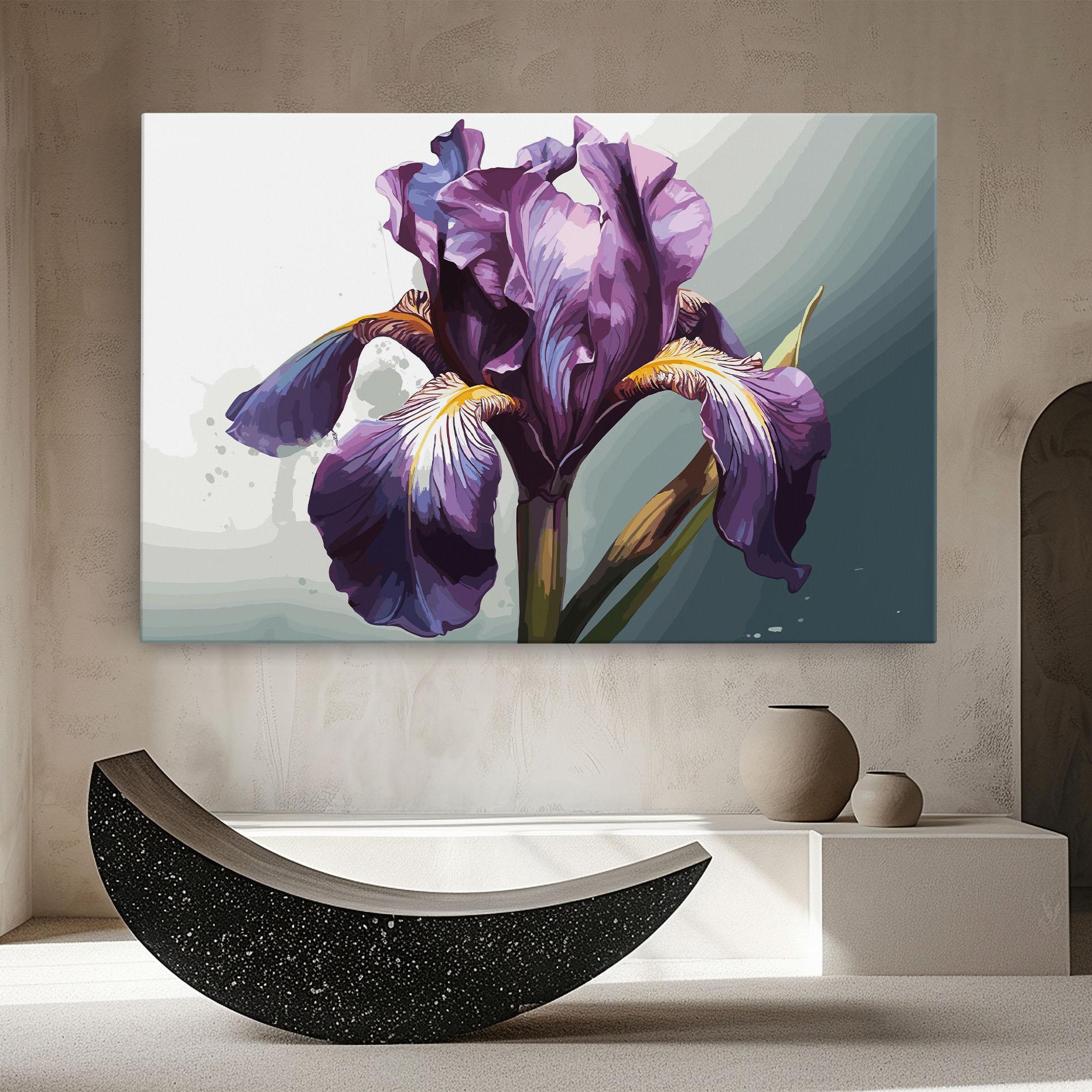 Tablou Canvas Purple Blue Iris mockup 8