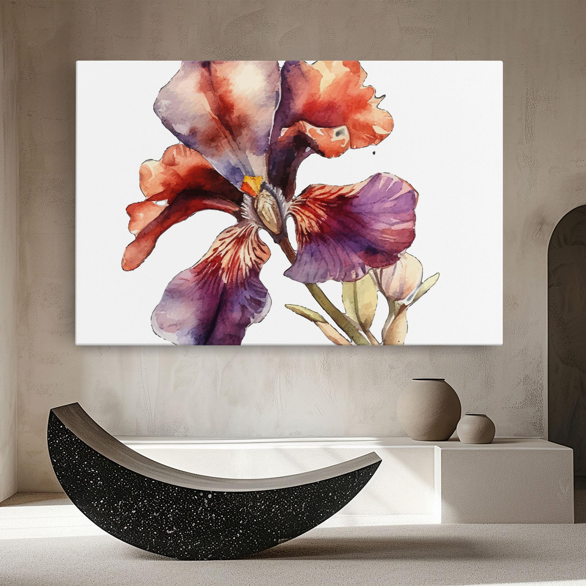 Tablou Canvas Watercolor Iris mockup 8