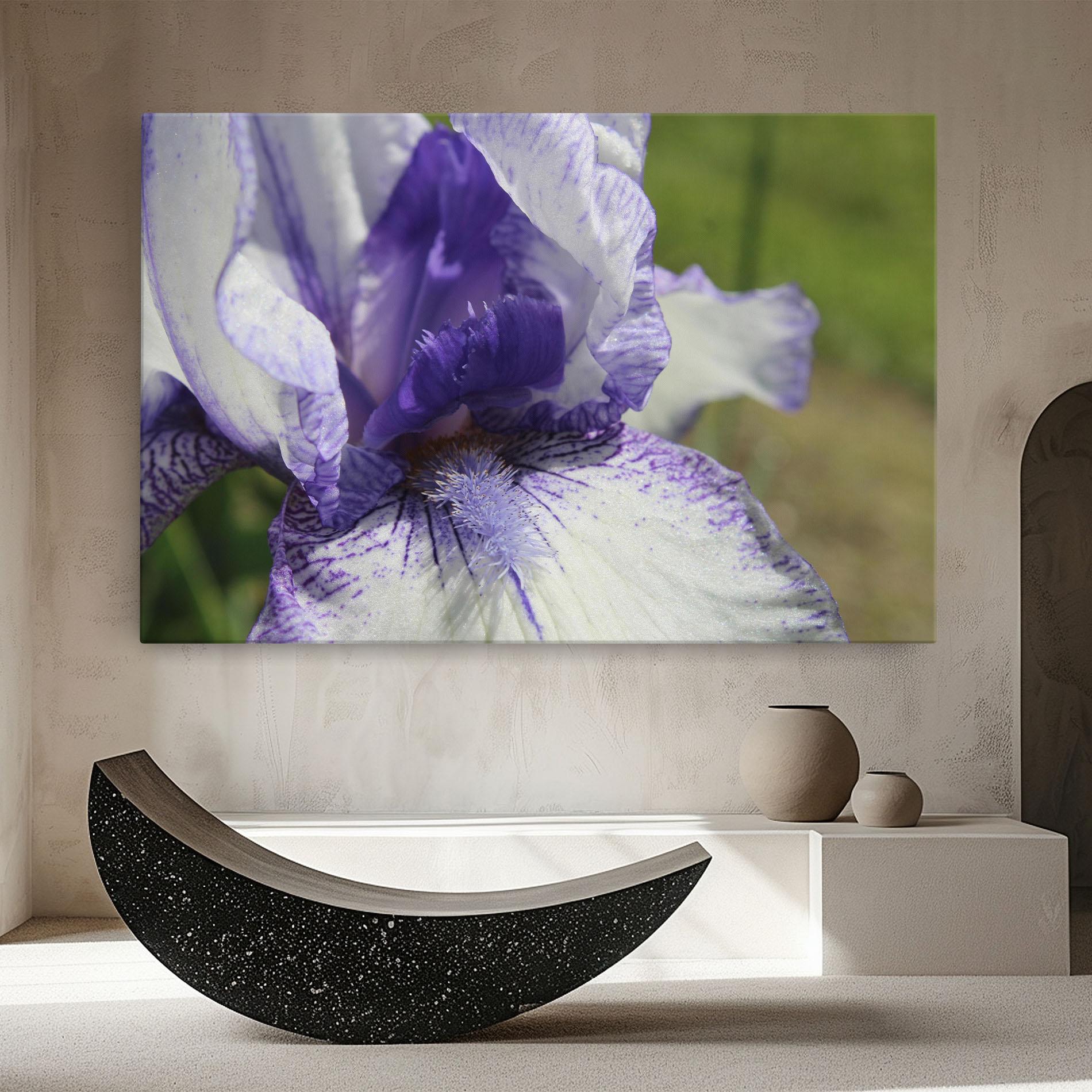 Tablou Canvas White Purple Iris mockup 8
