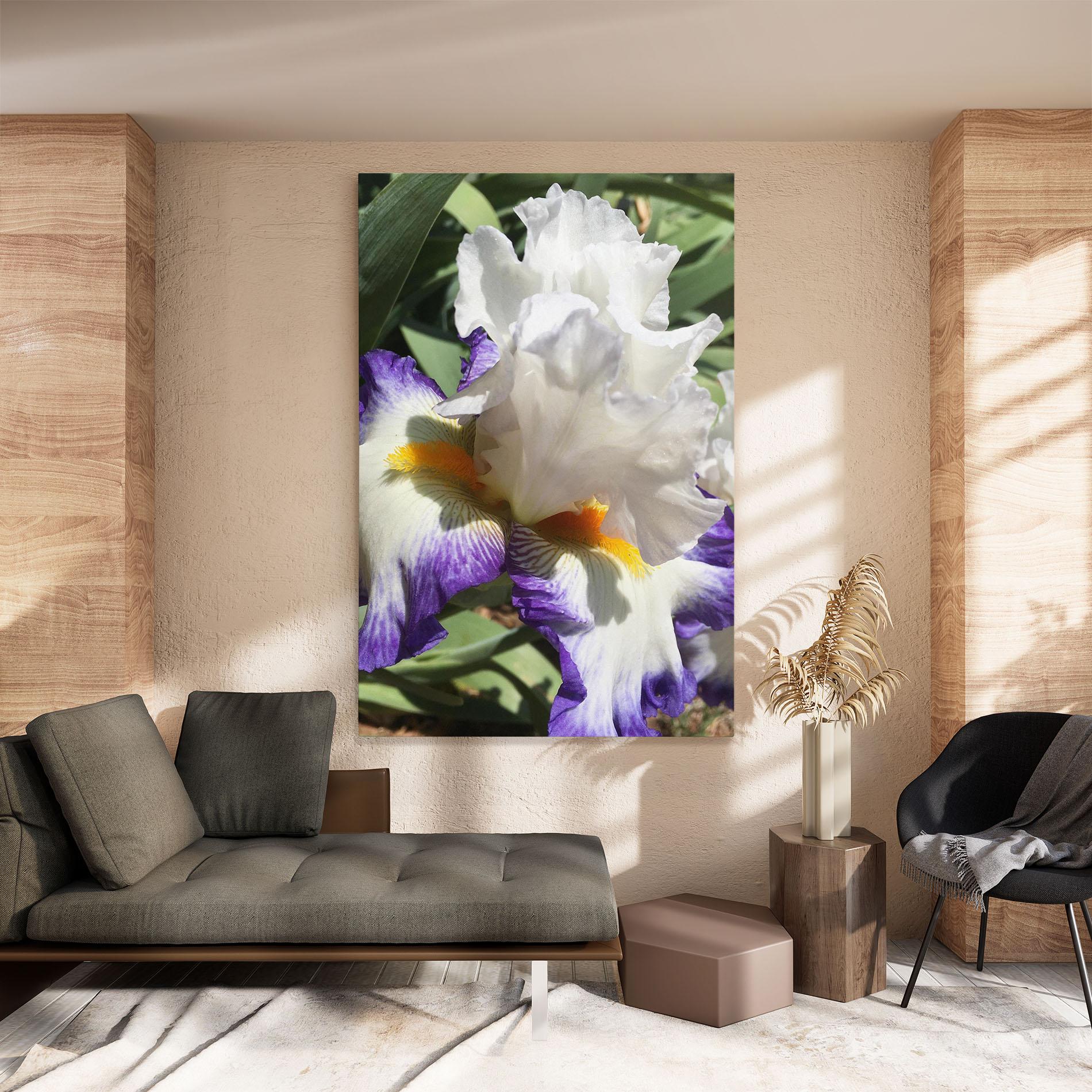 Tablou Canvas Garden White Purple Irirs mockup 8