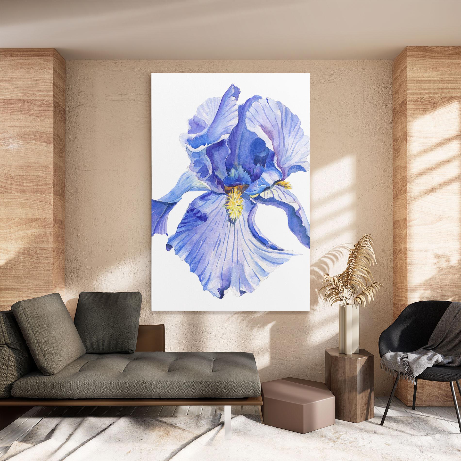 Tablou Canvas Purple Iris On White mockup 8