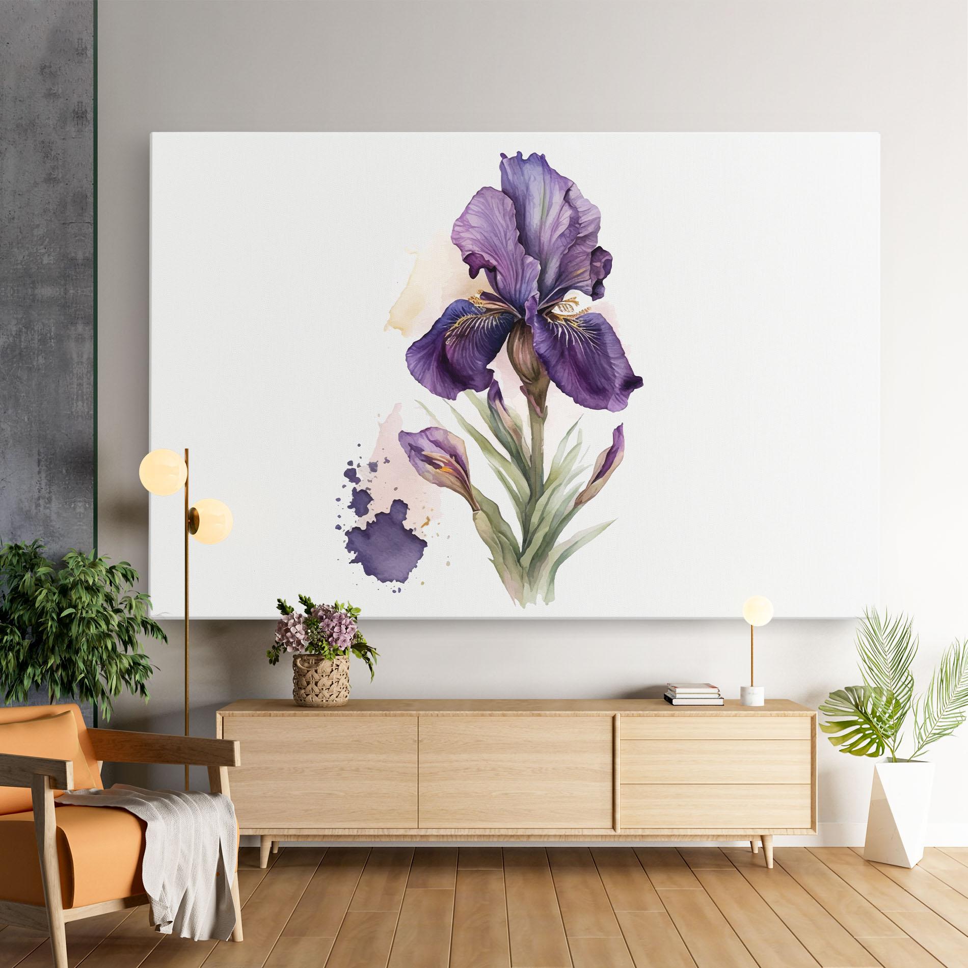 Tablou Canvas Beautiful Purple Iris mockup 9