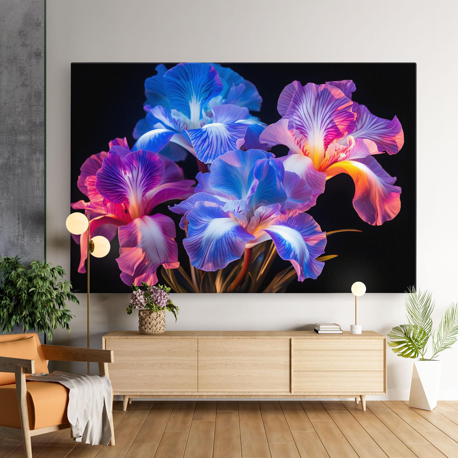 Tablou Canvas Blue Light Iris mockup 9