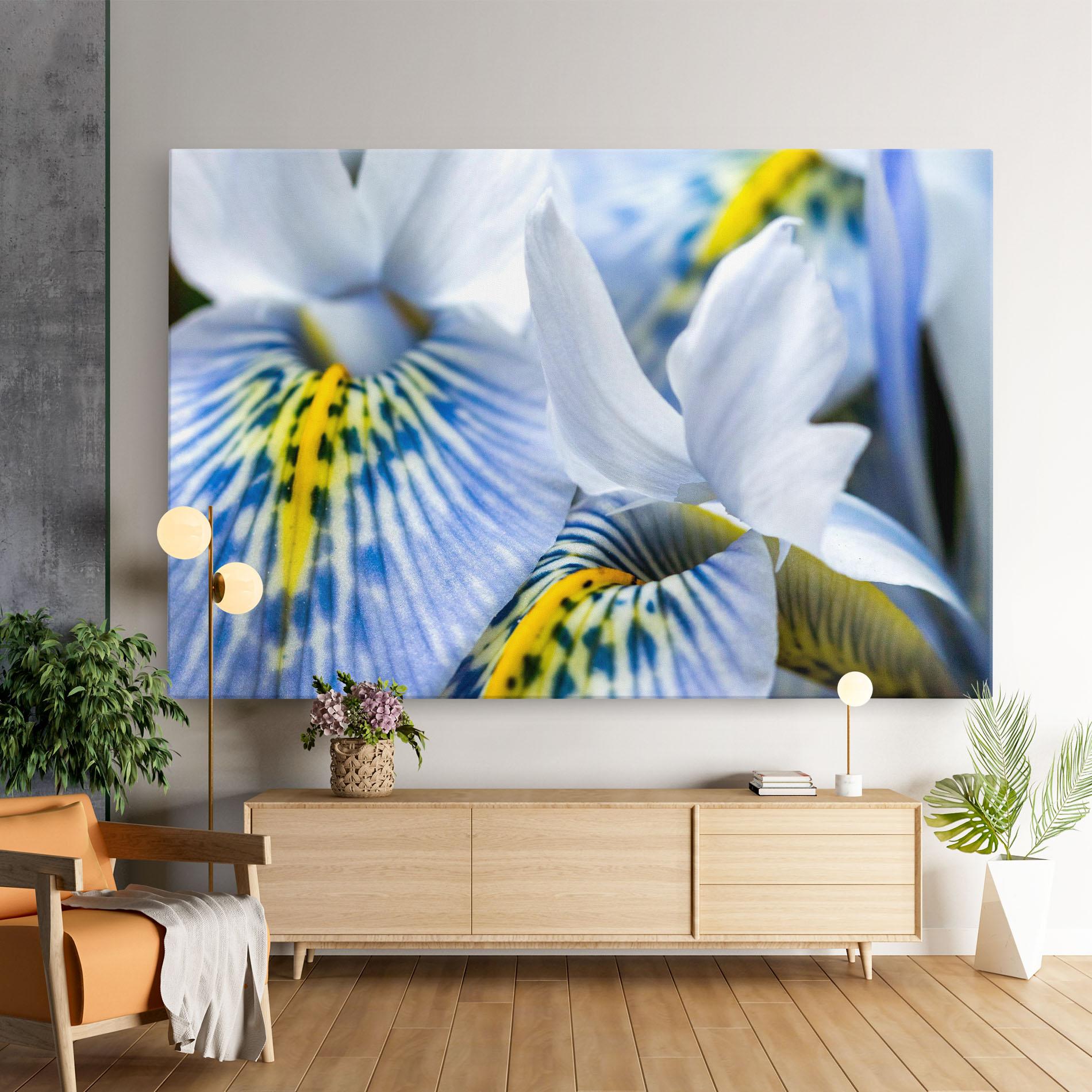 Tablou Canvas Blue Yellow Iris mockup 9