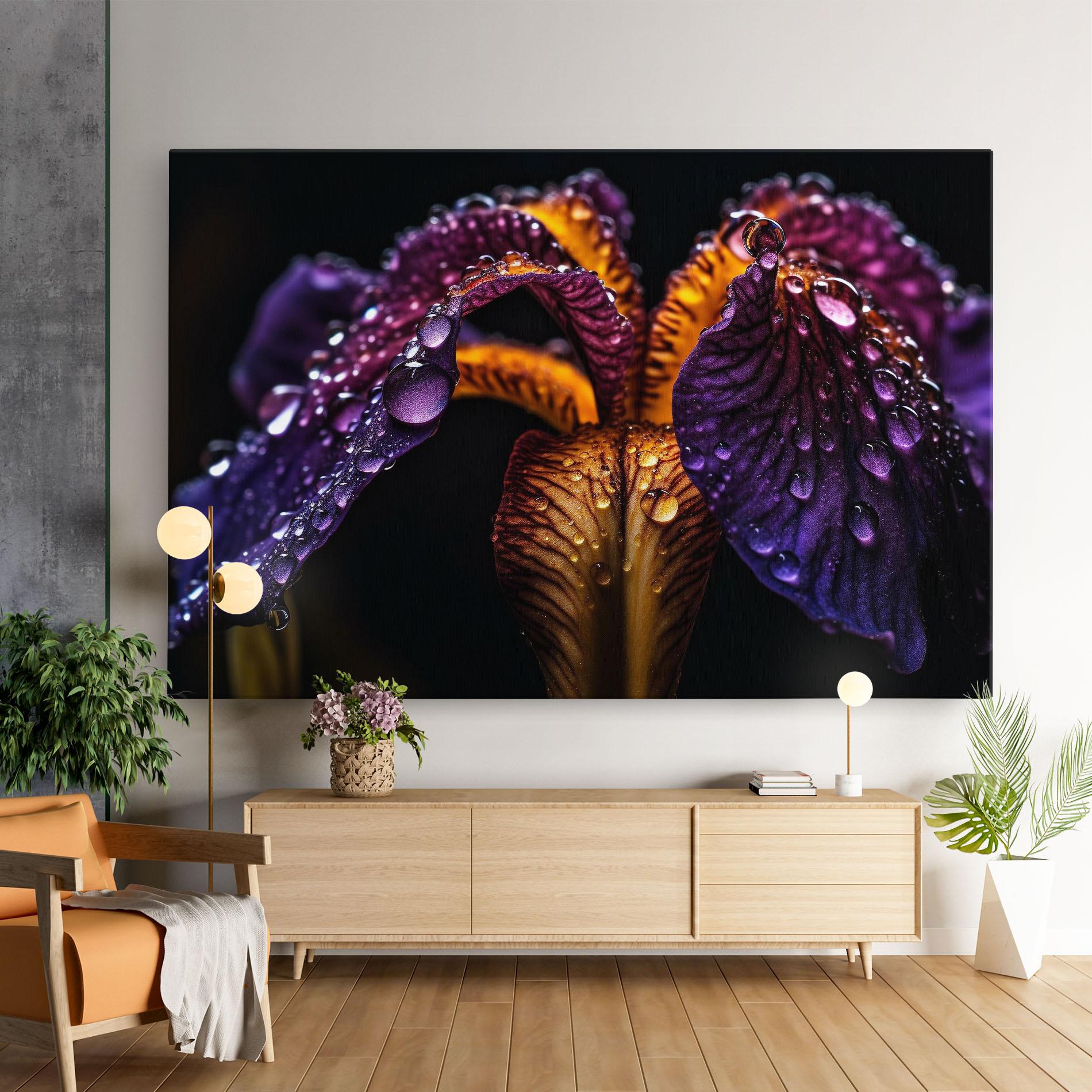 Tablou Canvas Dark Iris After Rain mockup 9