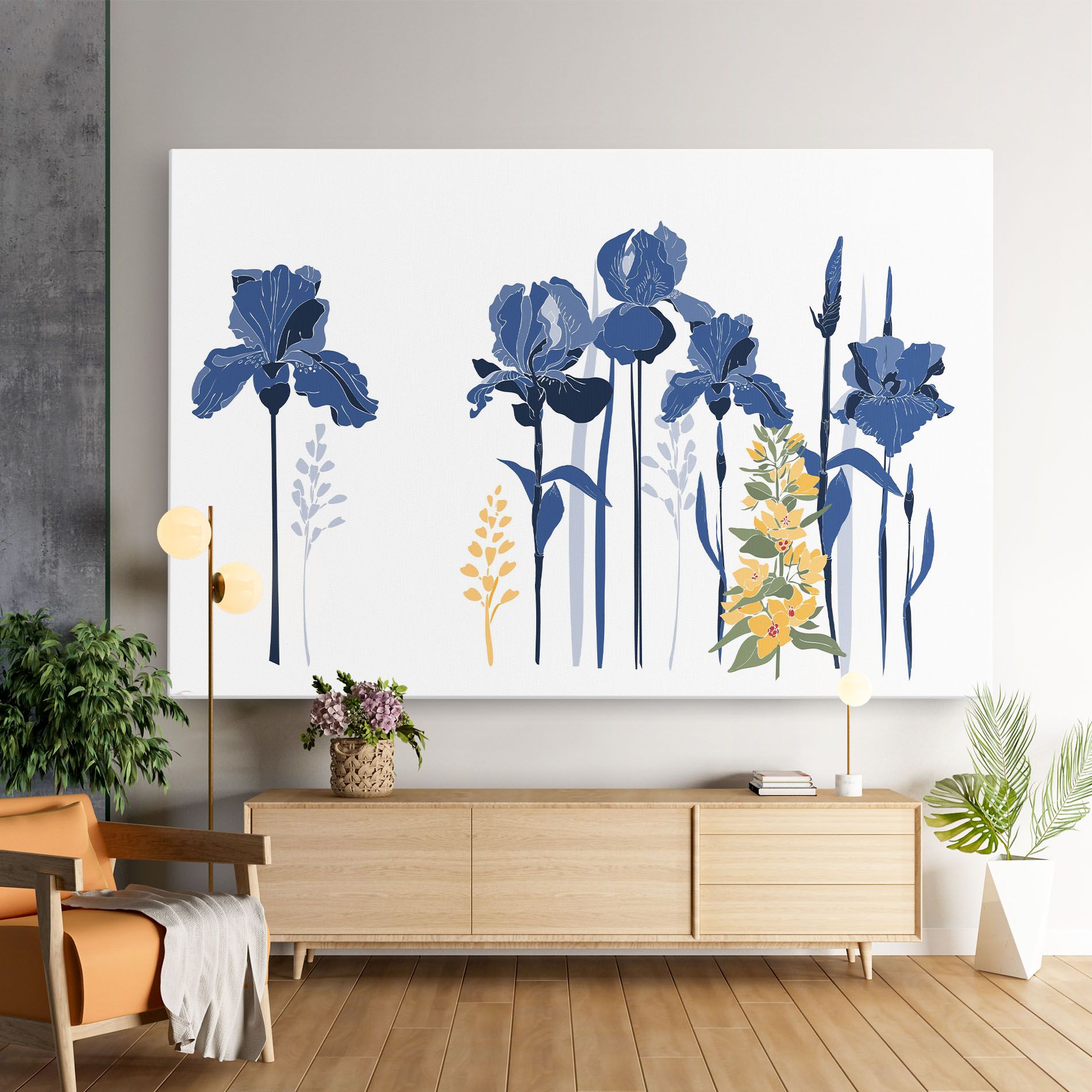 Iris Blue Art mockup 9