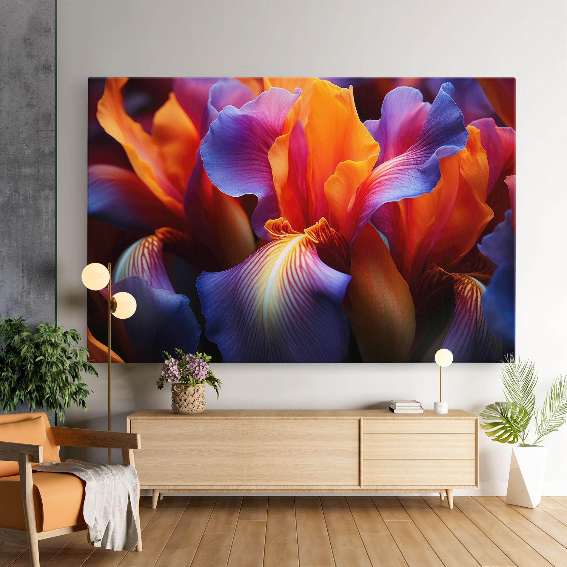 Tablou Canvas Orange Purple Iris mockup 9