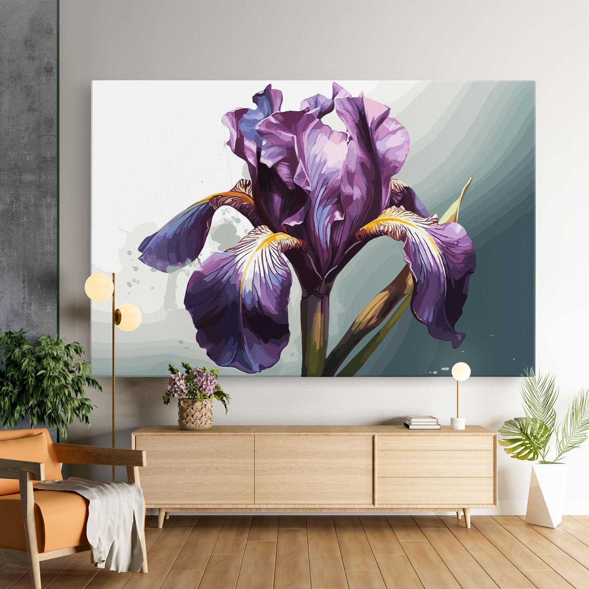 Tablou Canvas Purple Blue Iris mockup 9