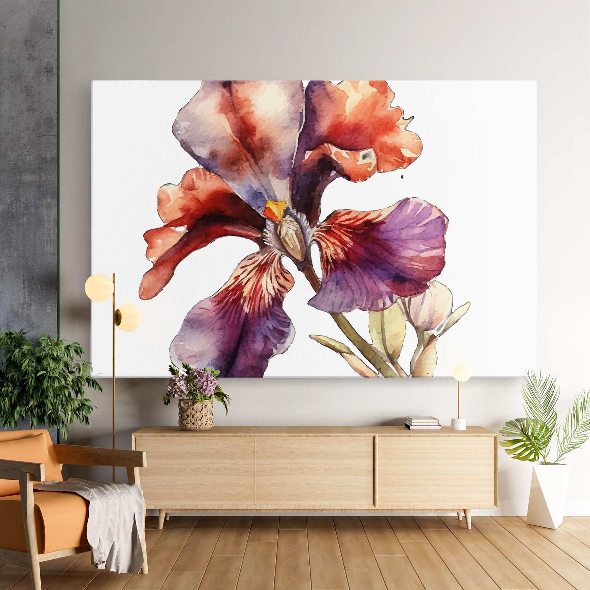 Tablou Canvas Watercolor Iris mockup 9