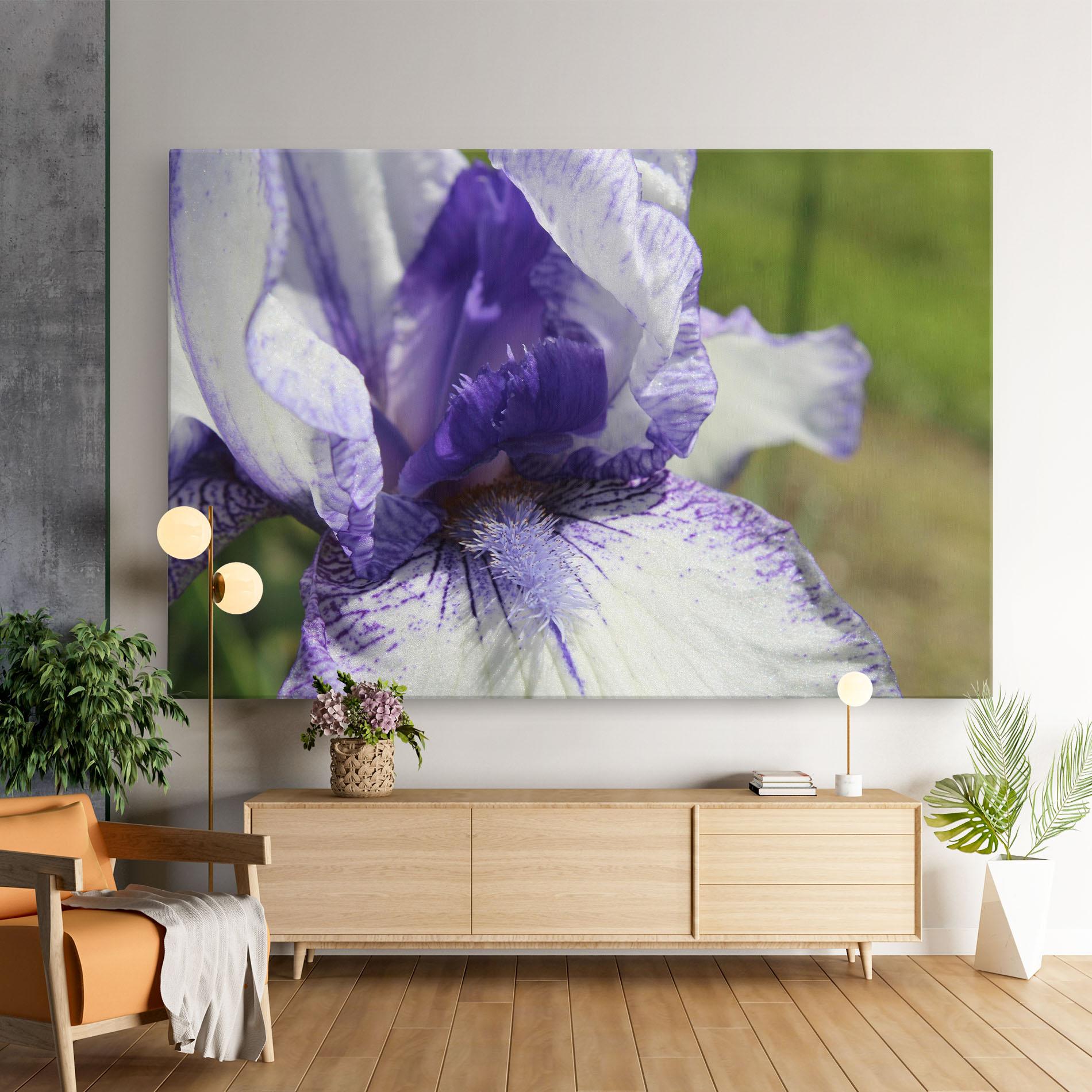 Tablou Canvas White Purple Iris mockup 9
