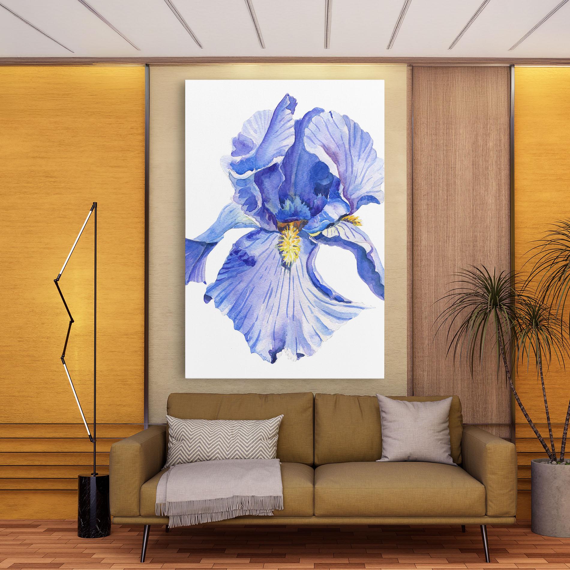 Tablou Canvas Purple Iris On White mockup 9