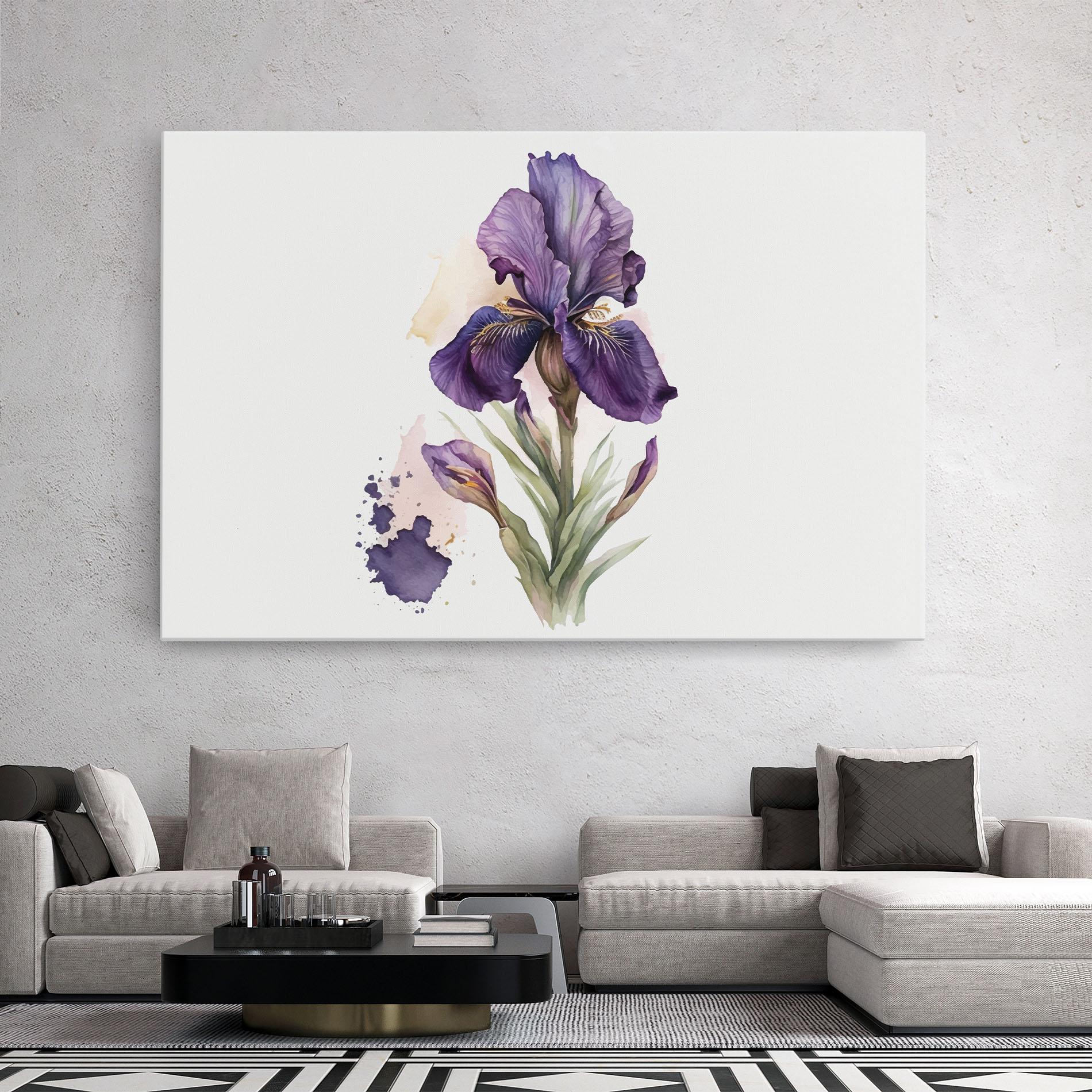 Tablou Canvas Beautiful Purple Iris mockup 2