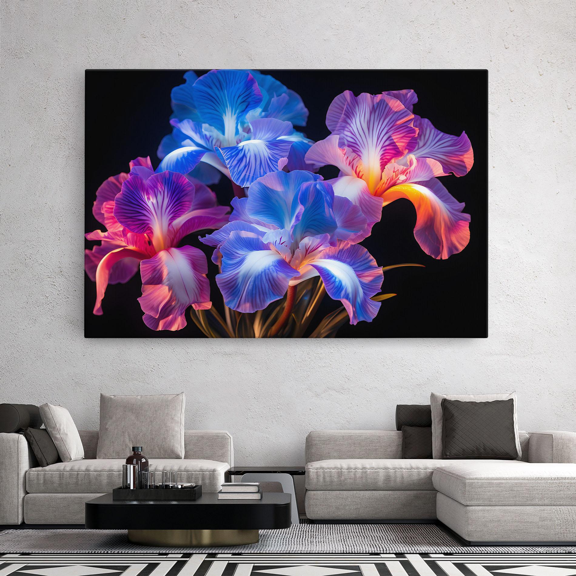 Tablou Canvas Blue Light Iris mockup 2