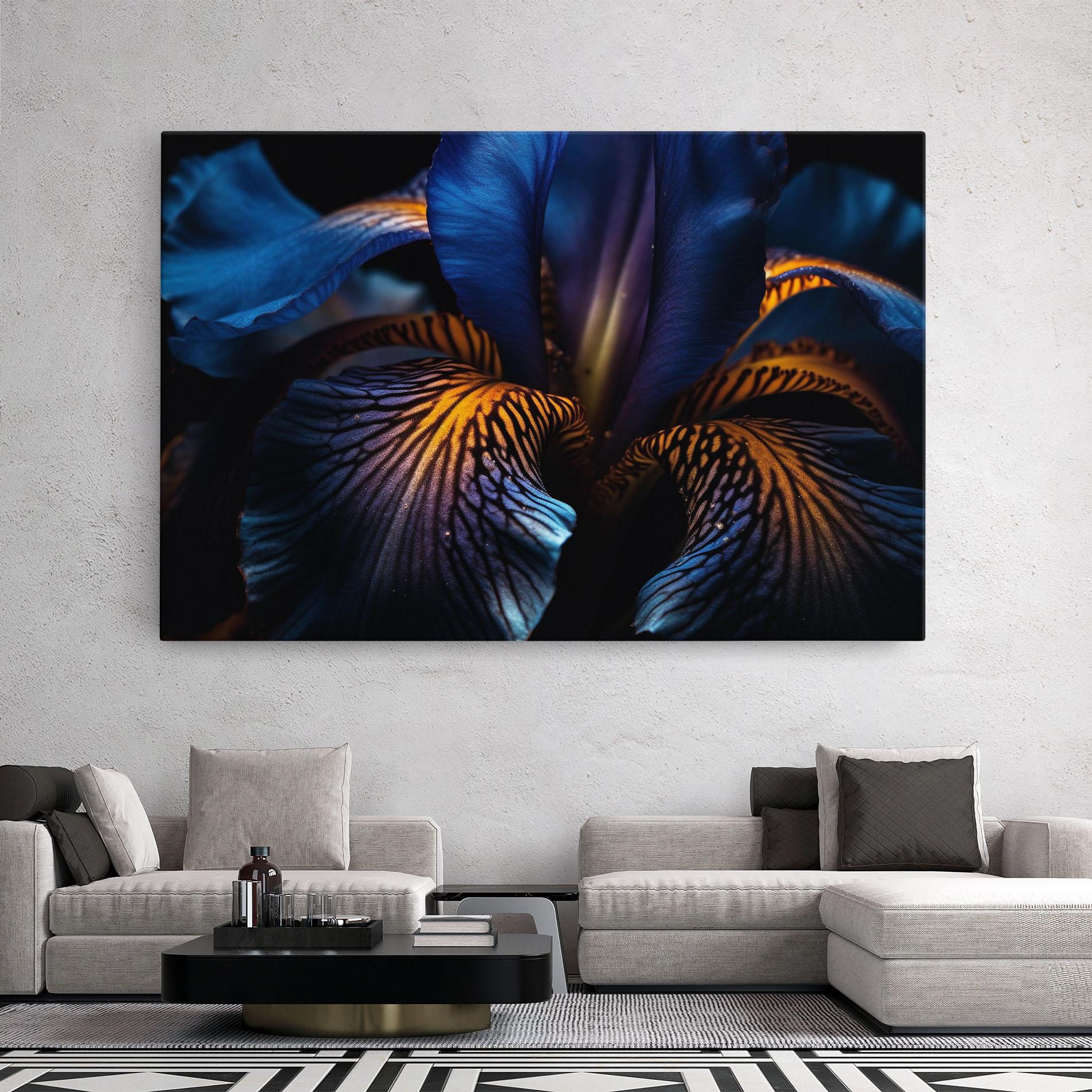 Tablou Canvas Dark Yellow Iris mockup 2