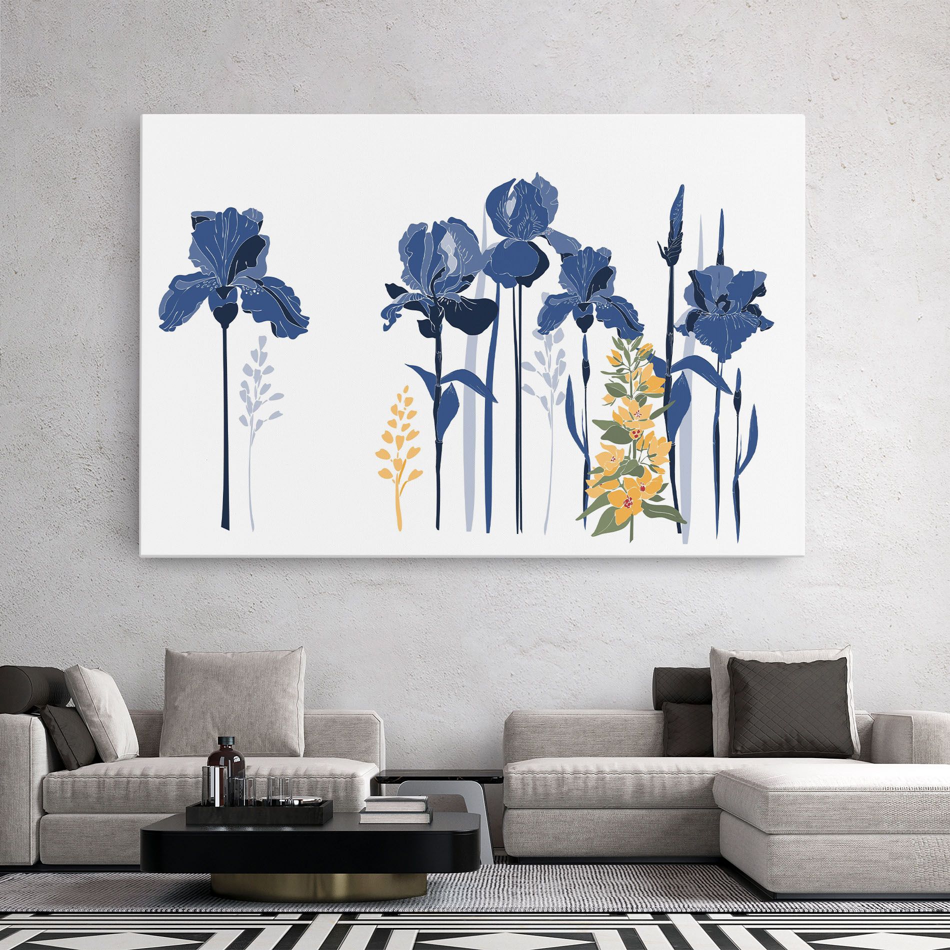 Iris Blue Art mockup 2