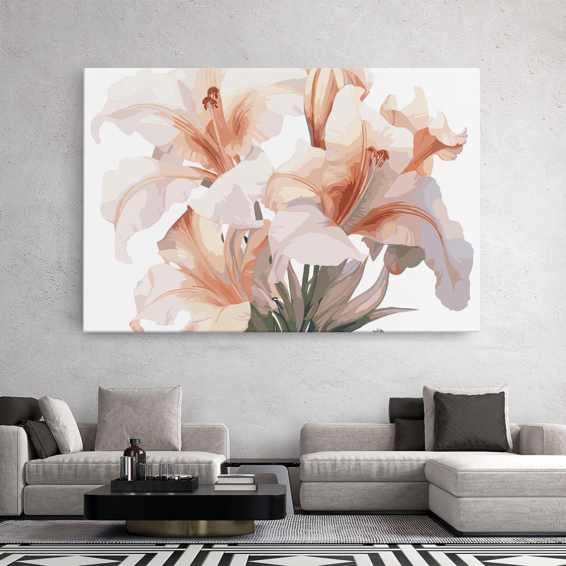 Tablou Canvas Light Orange Iris mockup 2