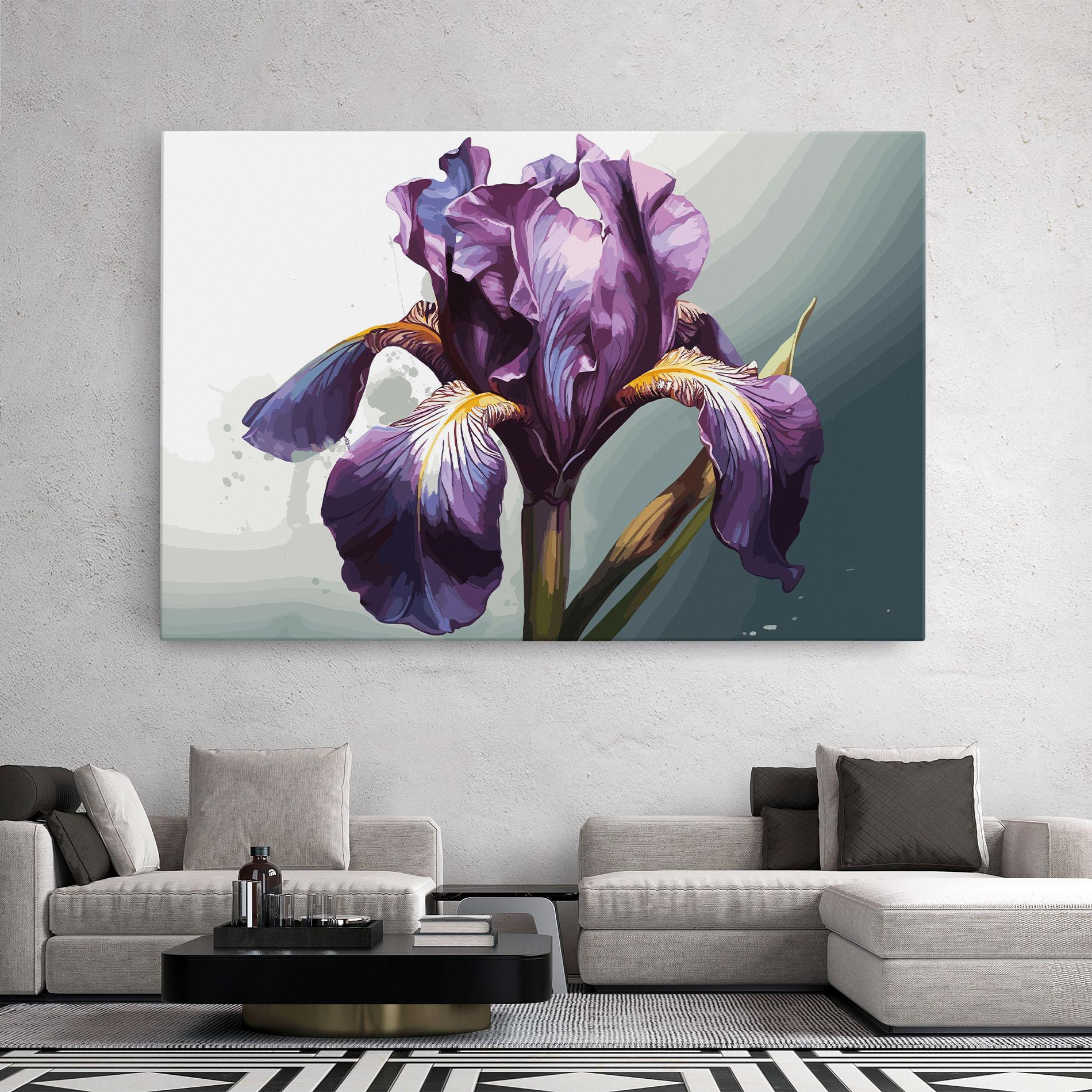 Tablou Canvas Purple Blue Iris mockup 2