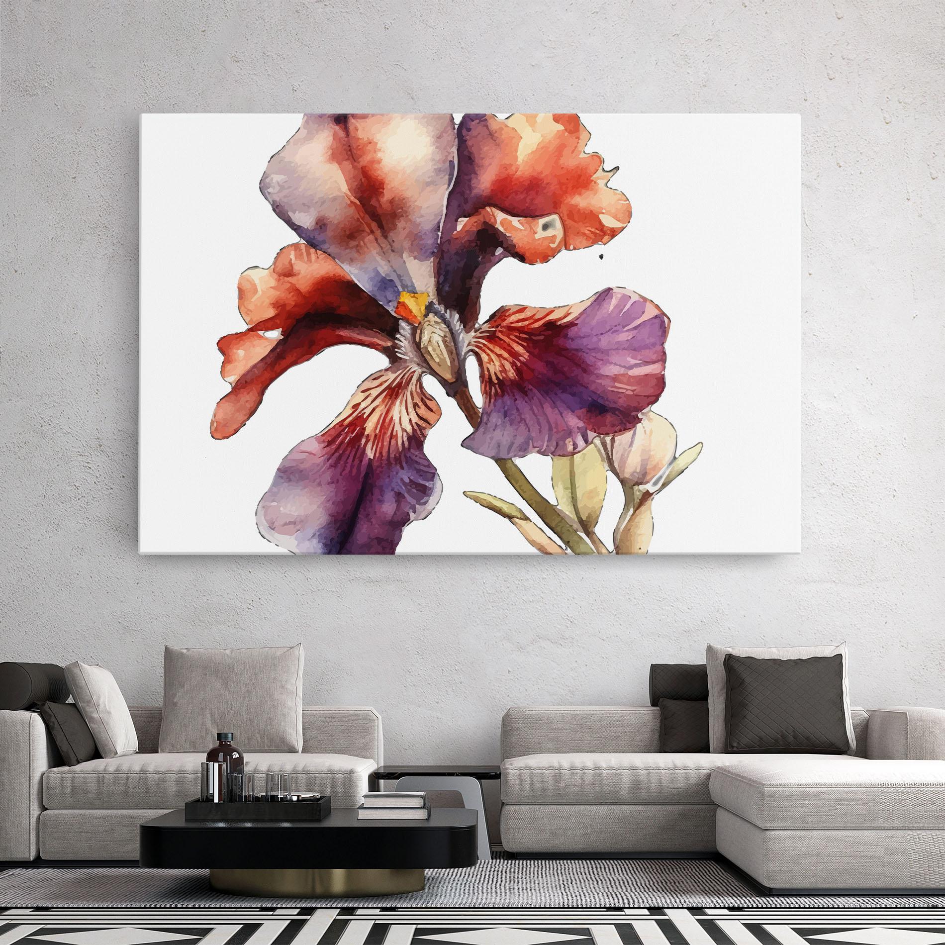 Tablou Canvas Watercolor Iris mockup 2