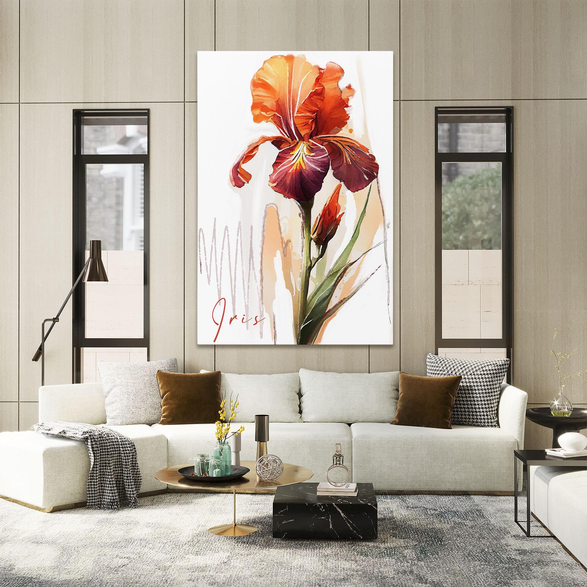 Tablou Canvas Orange Iris mockup 2