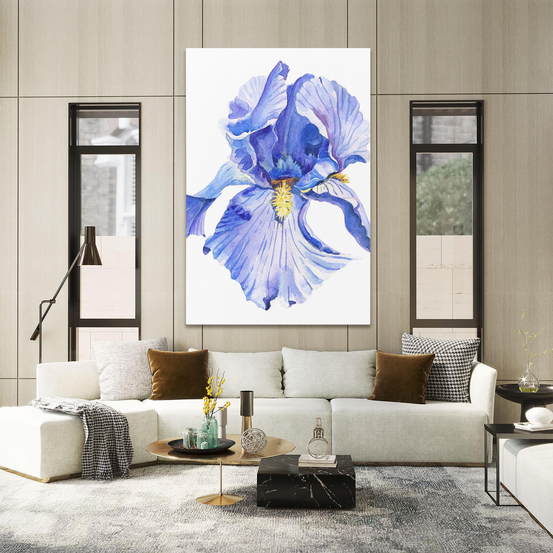 Tablou Canvas Purple Iris On White mockup 2