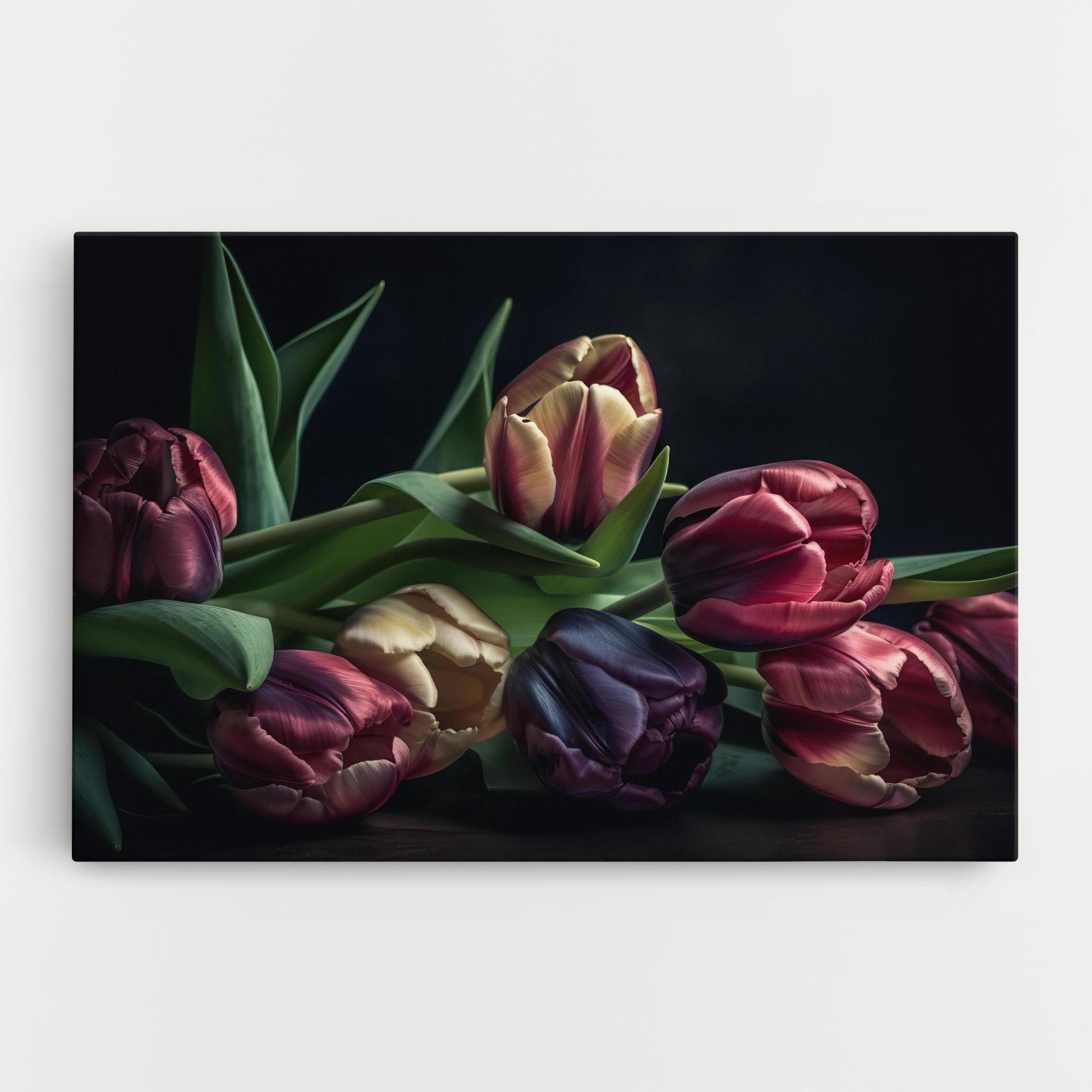 Tablou Canvas Dark Purple Tulip mockup 0