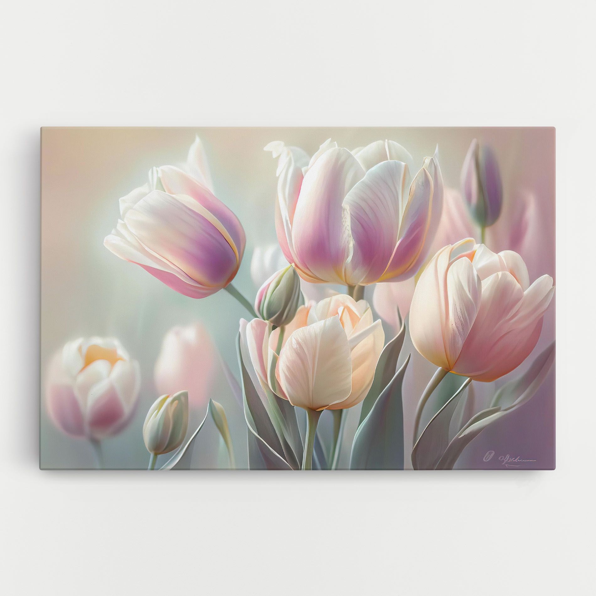 Dreamy White Tulips mockup 0
