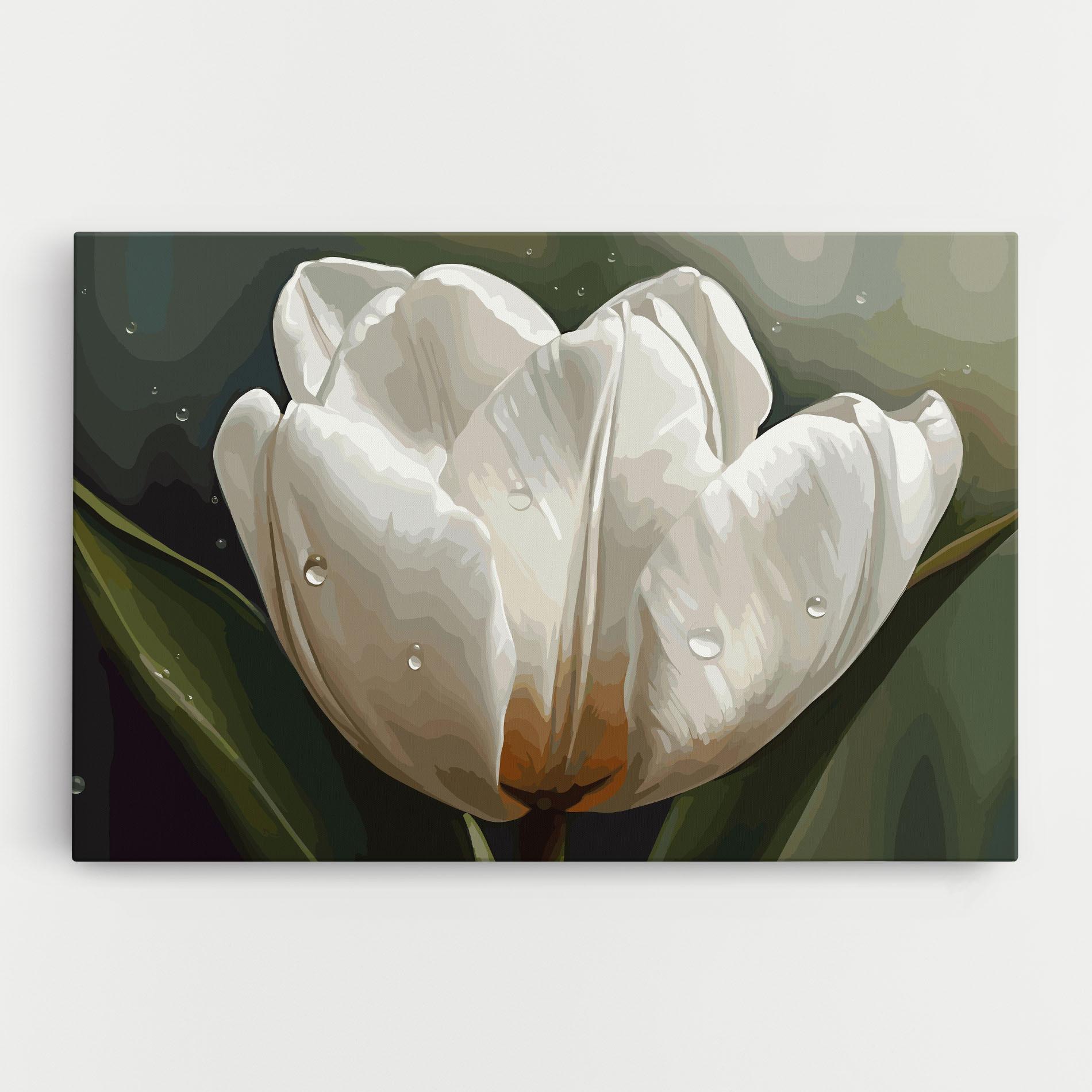 Tablou Canvas Pretty White Tulip mockup 0