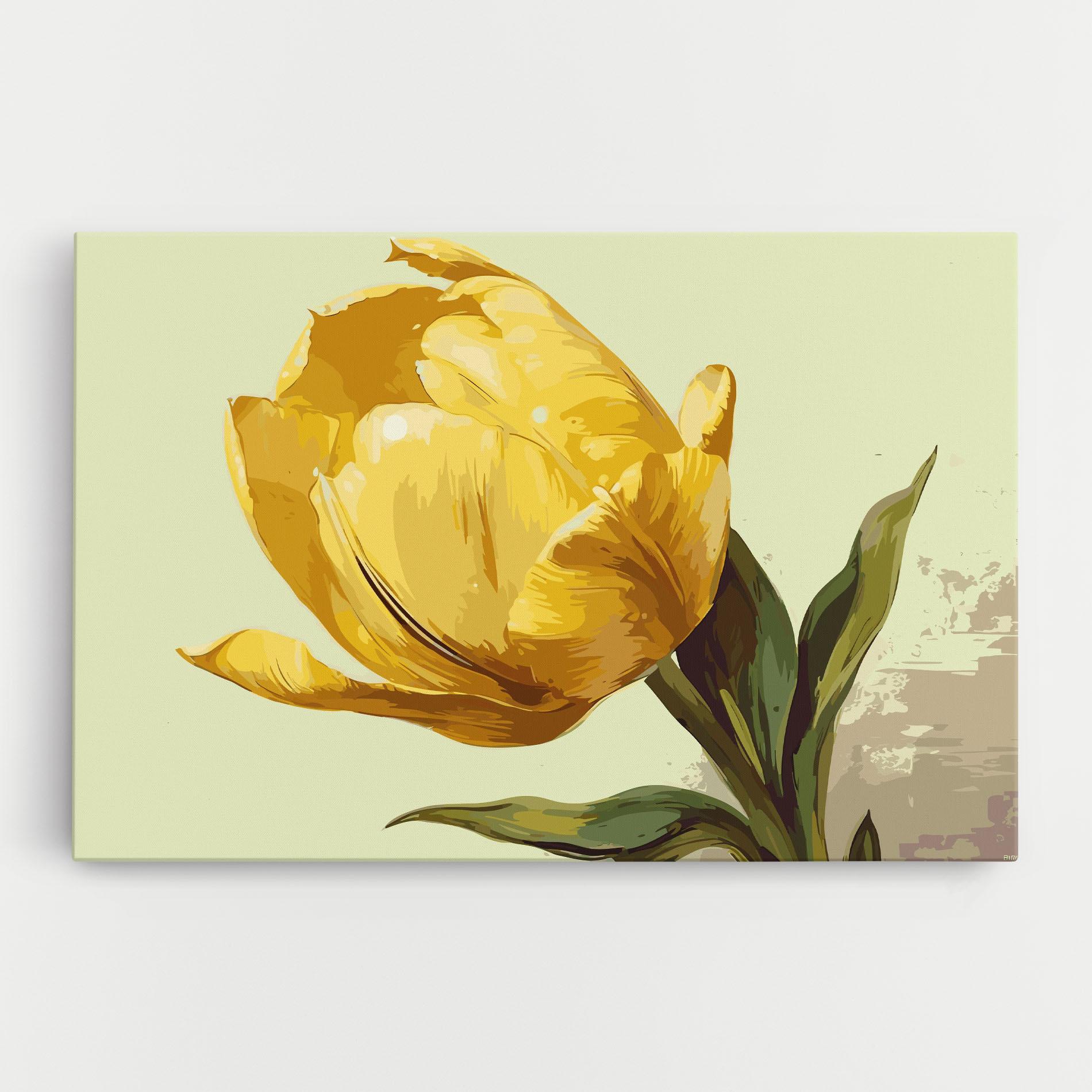Tablou Canvas Yellow Shiny Tulip mockup 0