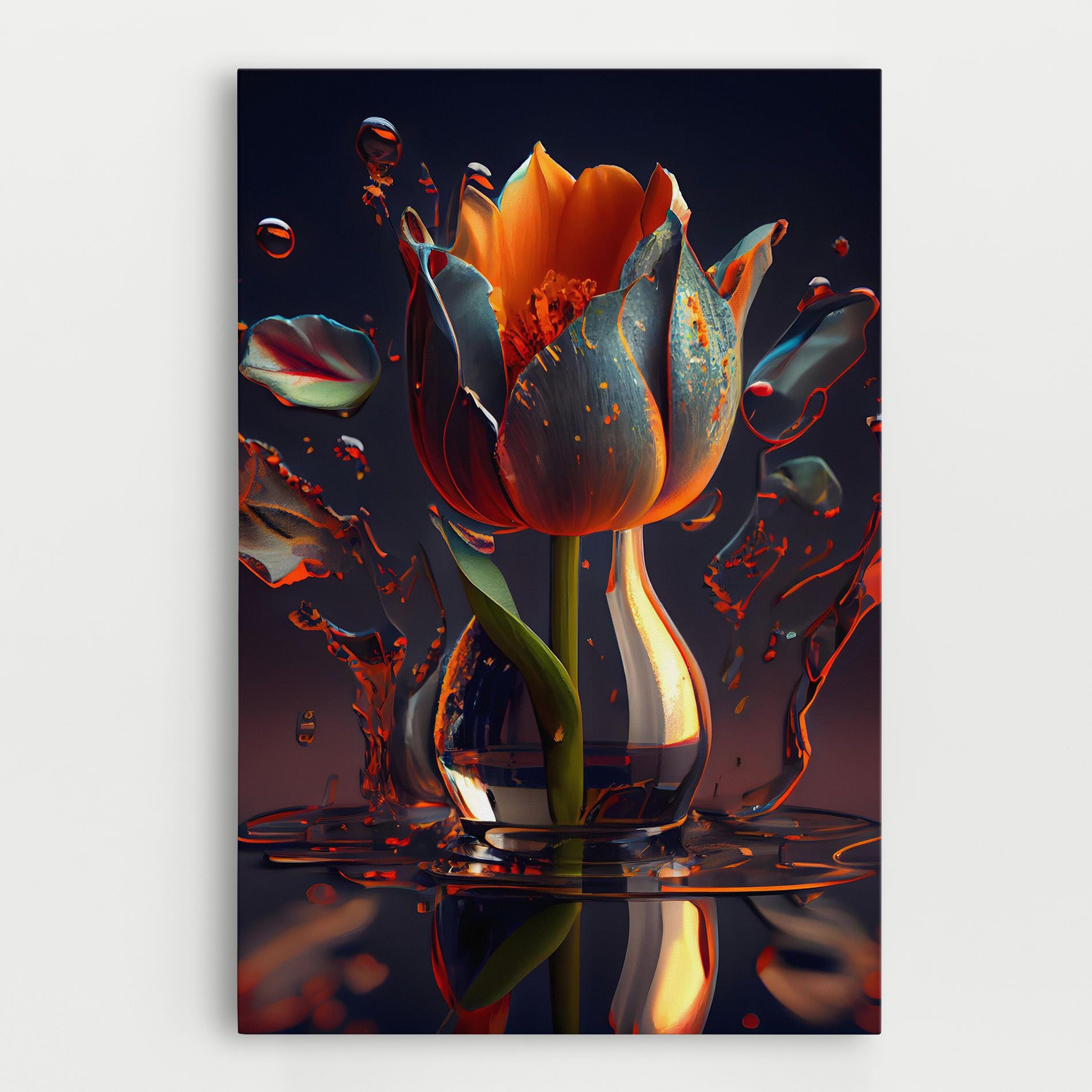 Black Tulip In Vase mockup 0