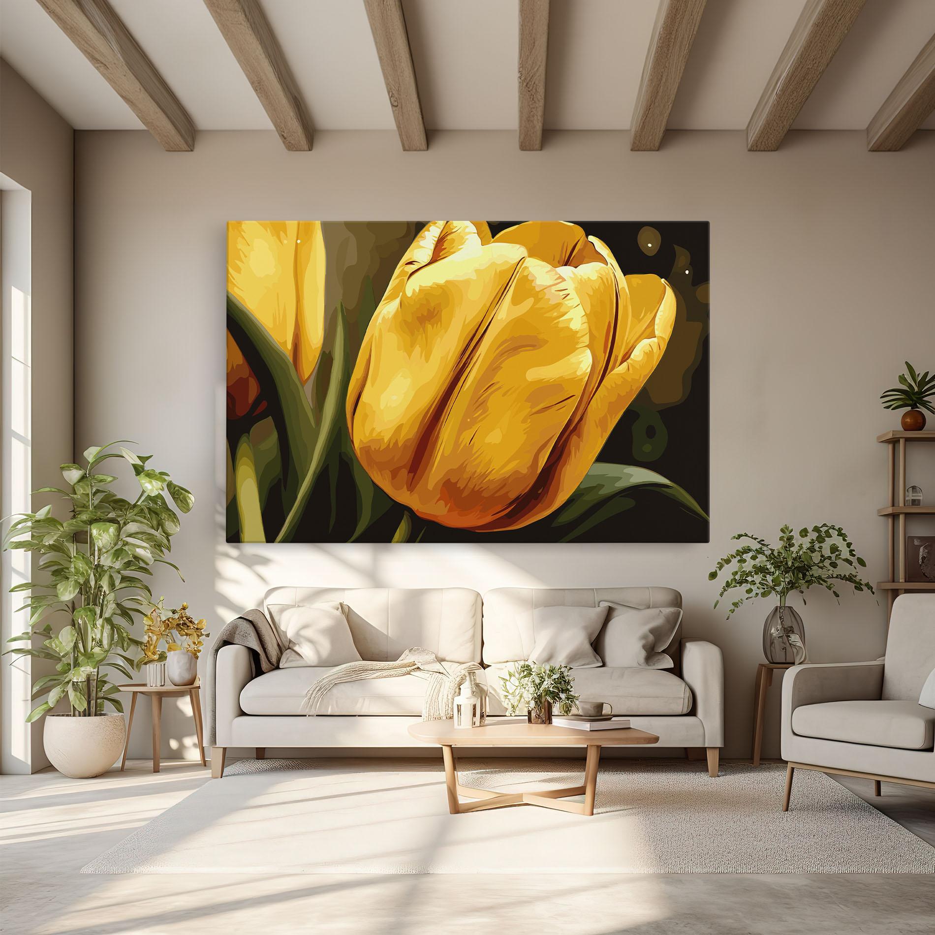 Tablou Canvas Big Yellow Tulip mockup 6